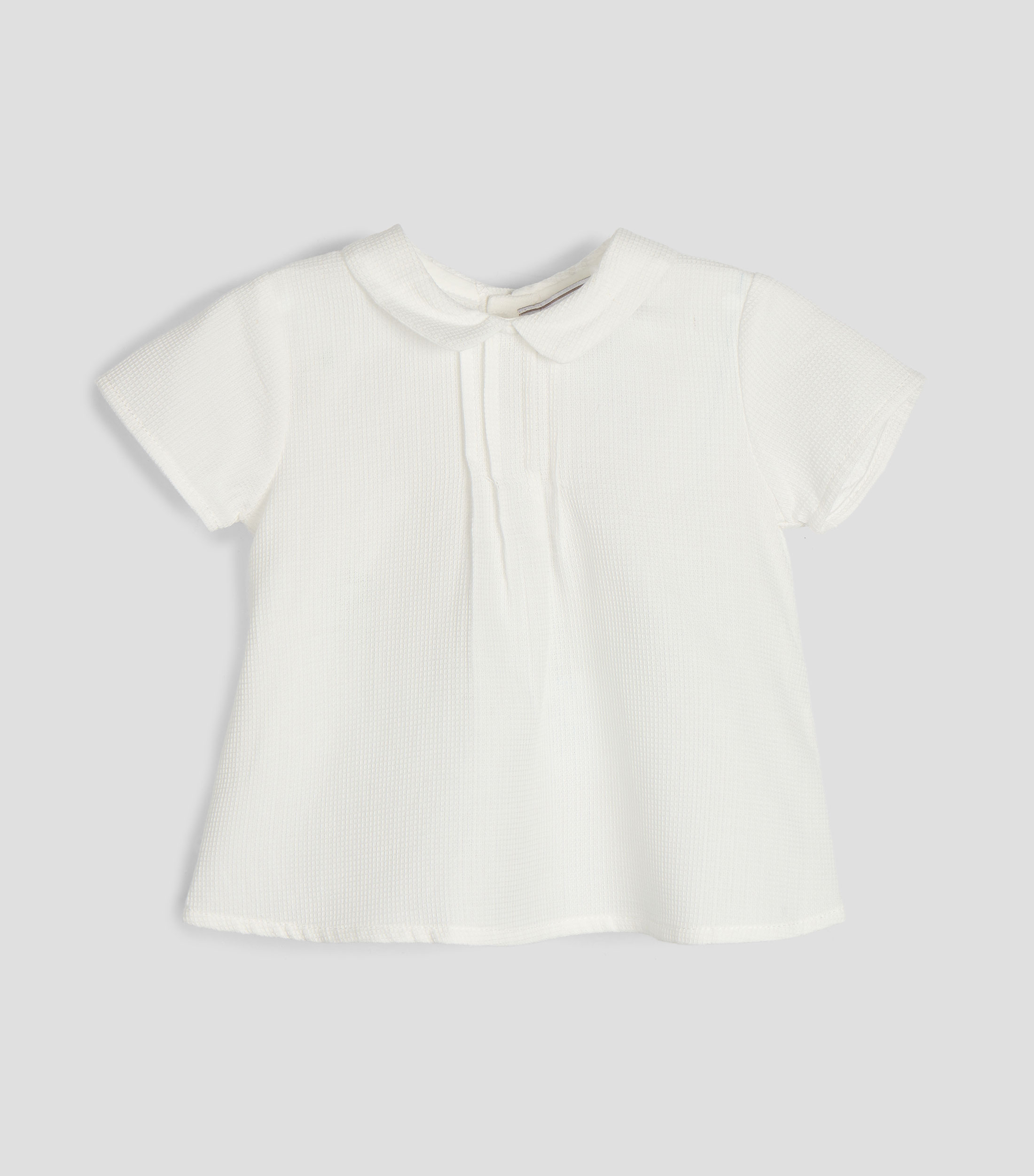 Camisa lisa manga corta Bebé