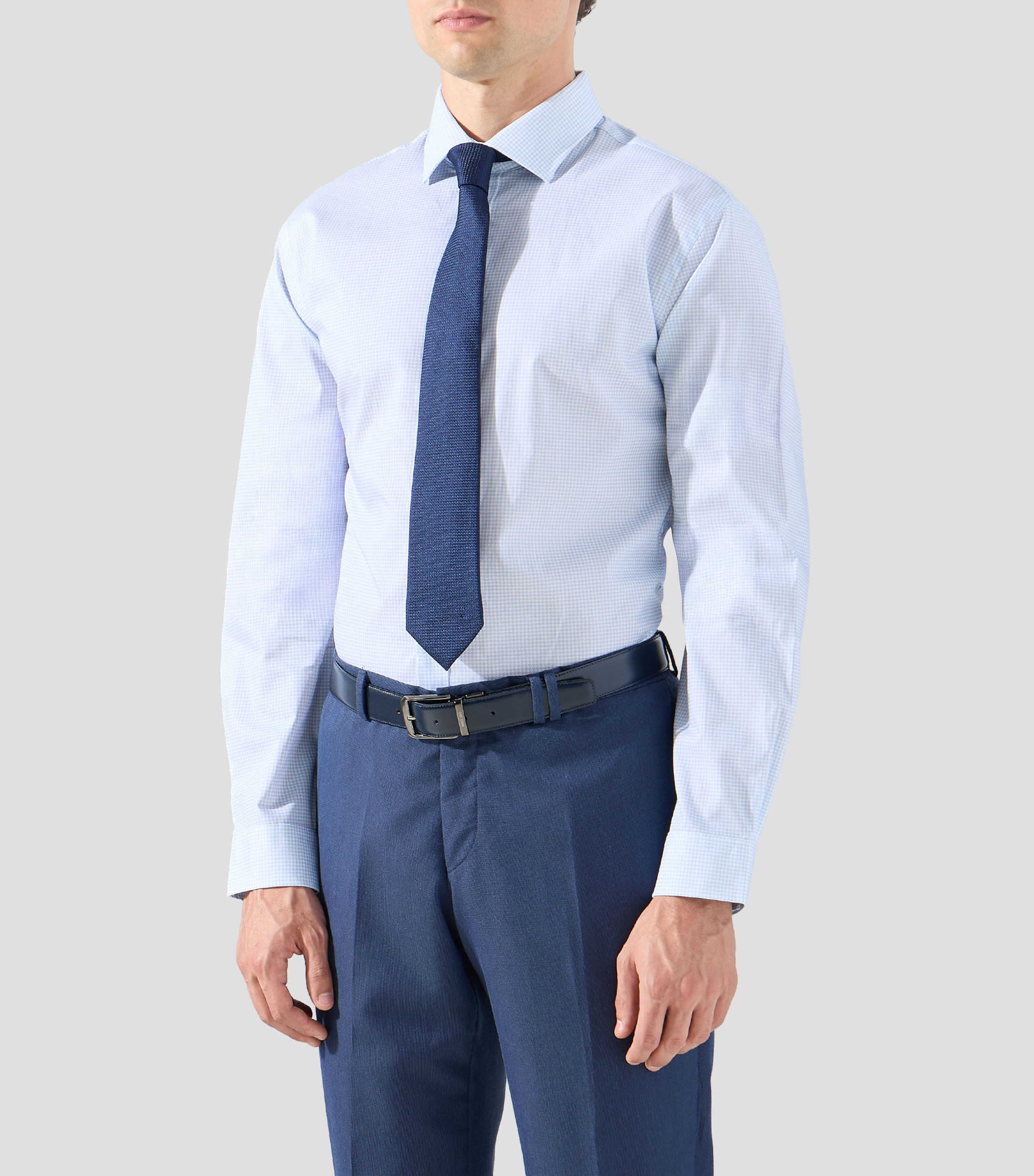 Camisa microdiseño manga larga Hombre