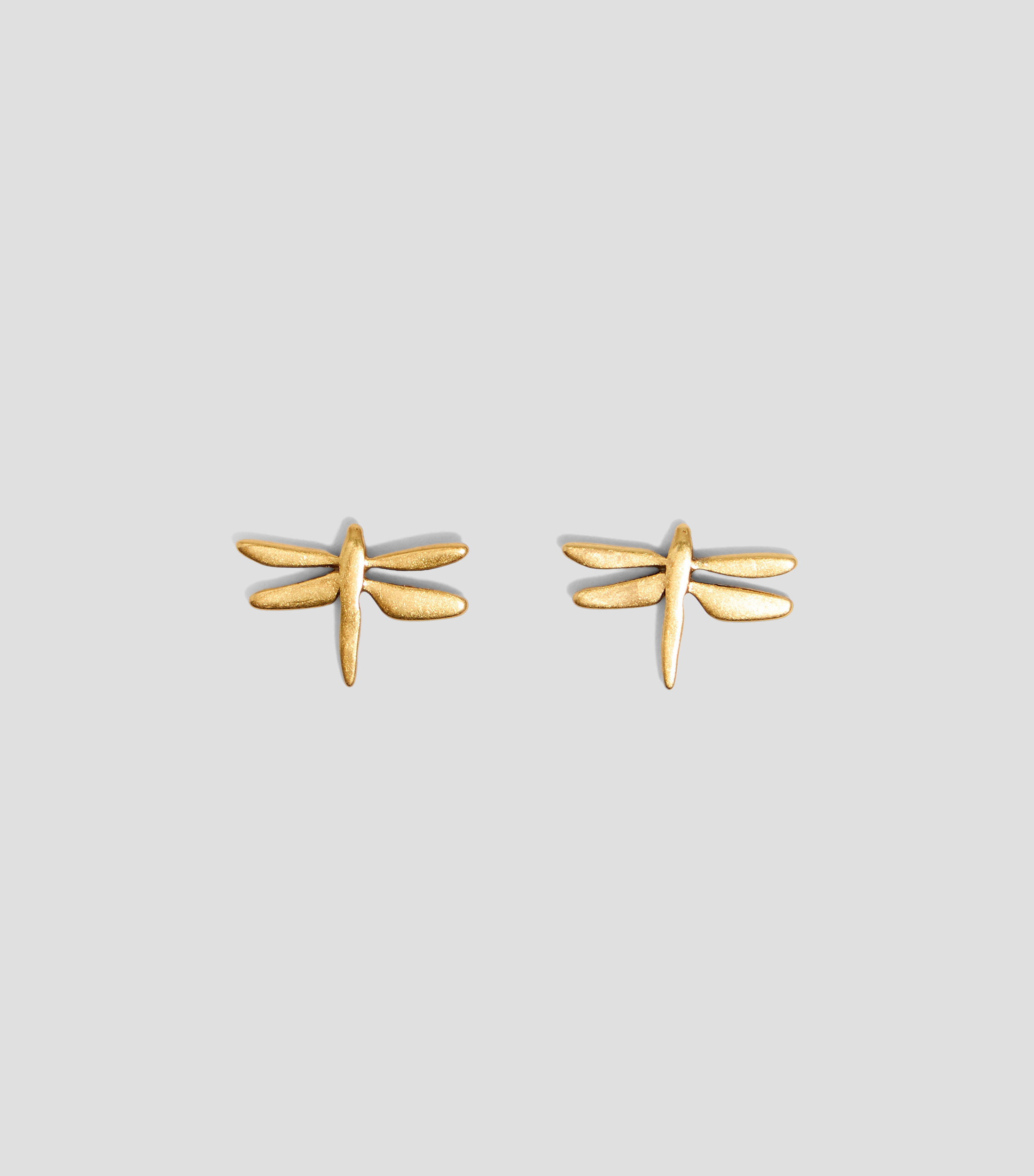Pendientes libelula dorado mate Mujer