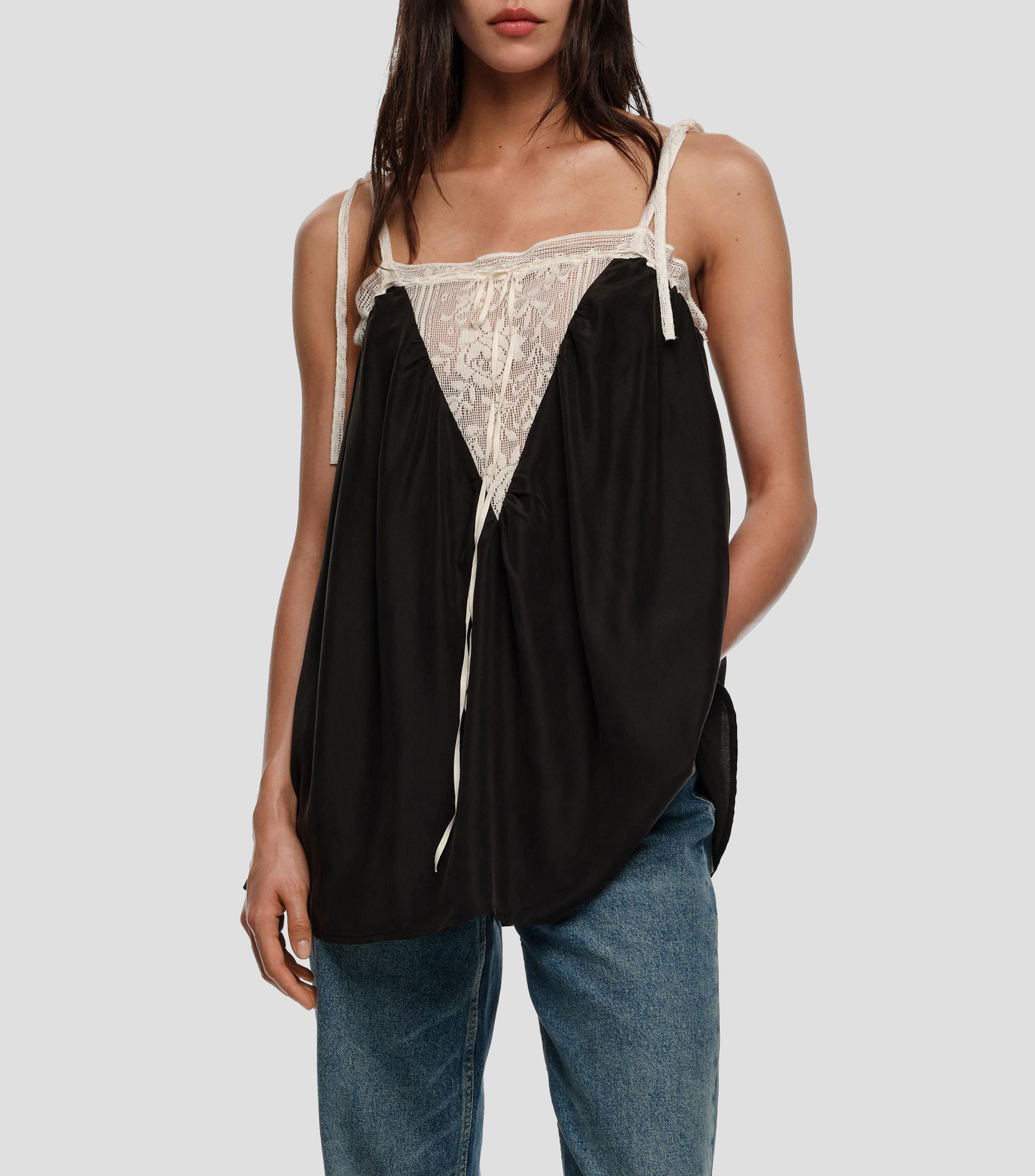 Top cuello cuadrado sin mangas fantasía Mujer