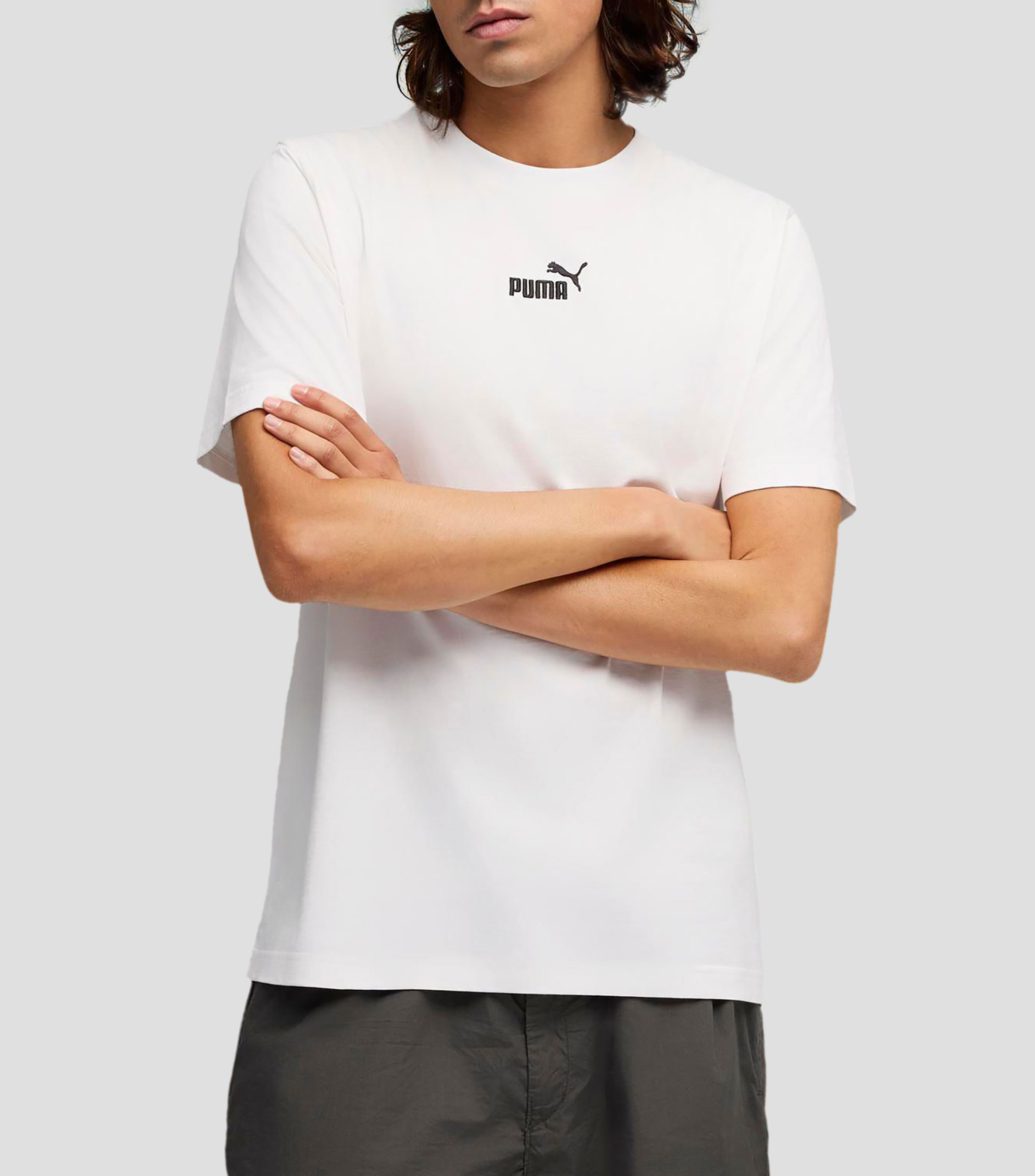 Playera de entrenamiento cuello redondo manga corta estampada Hombre