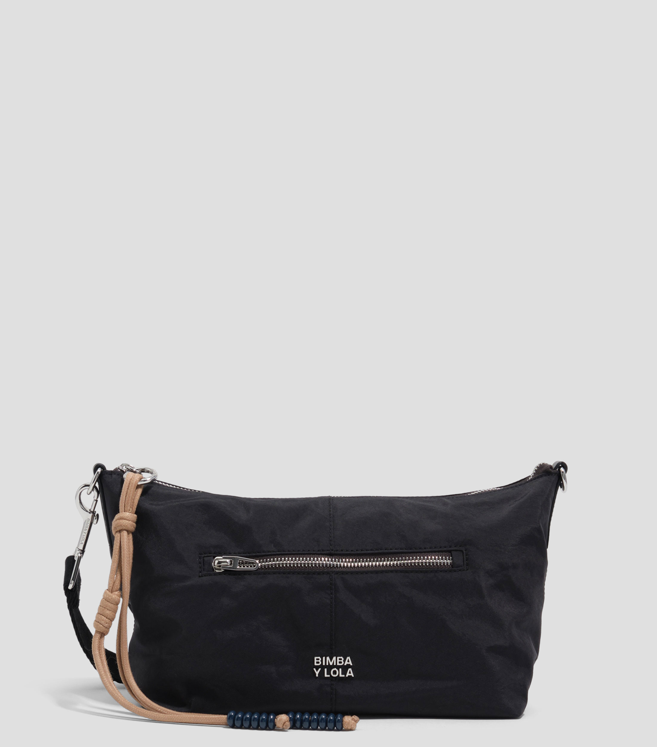Bolsa Trapecio nylon negro Mujer