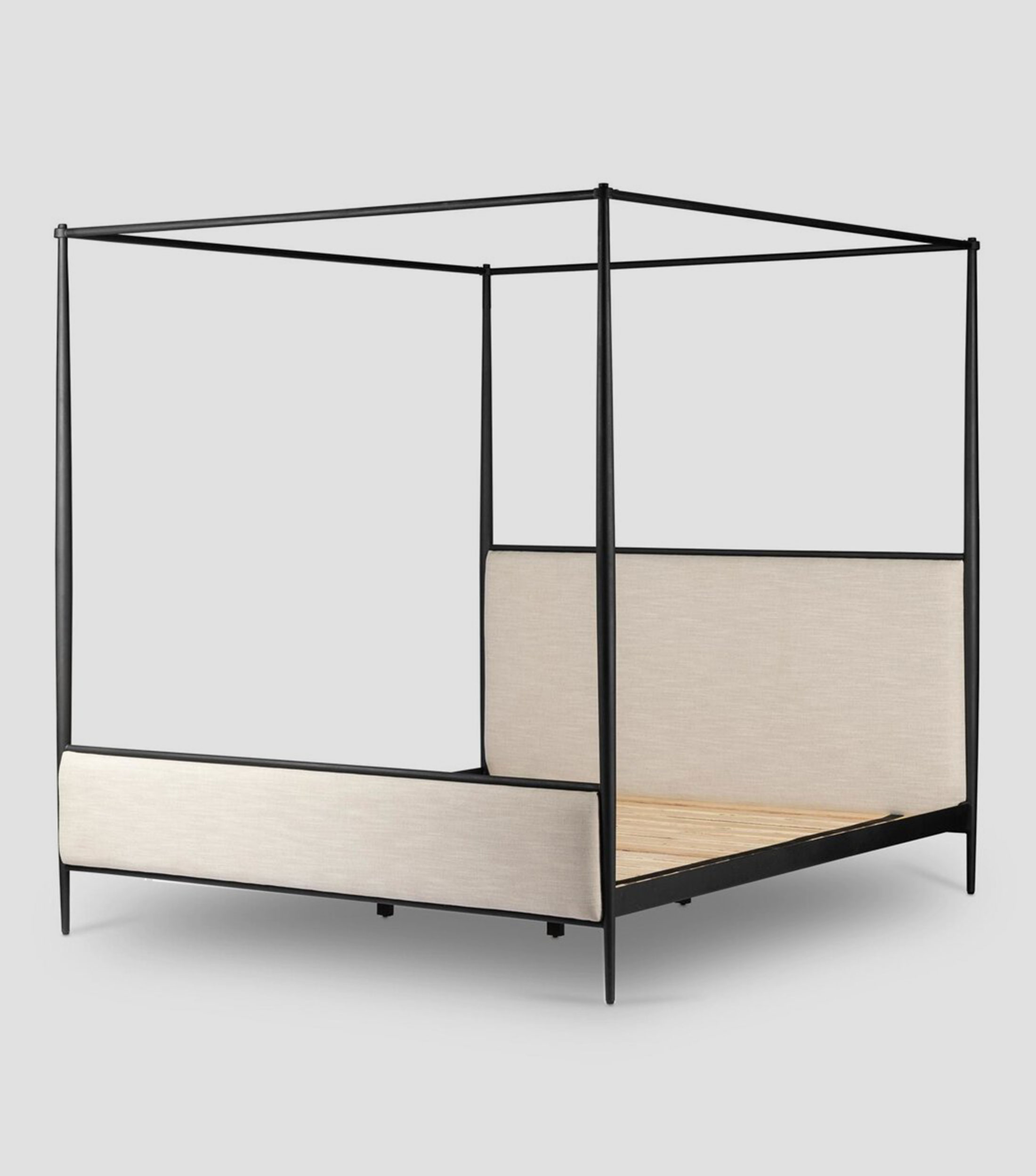 Cama con dosel Xander Queen size - Pergamino Savoy