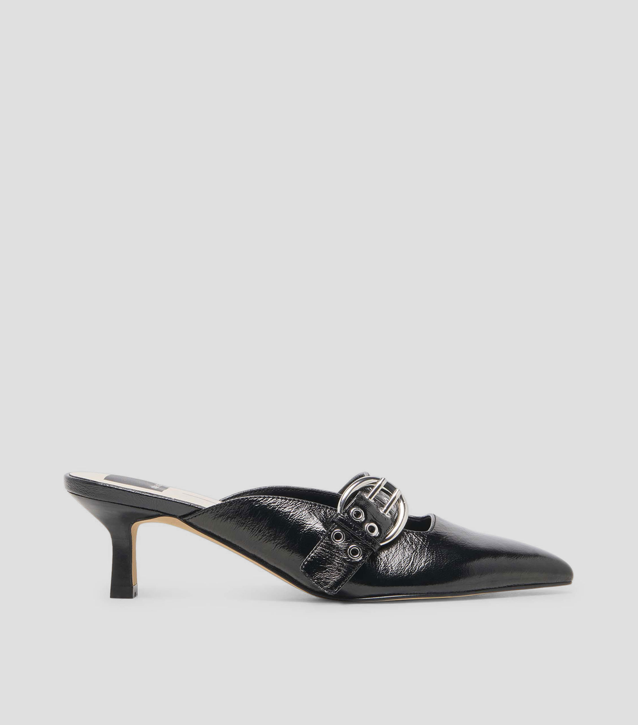 Zapatillas slip on con tacón medio delgado Mujer