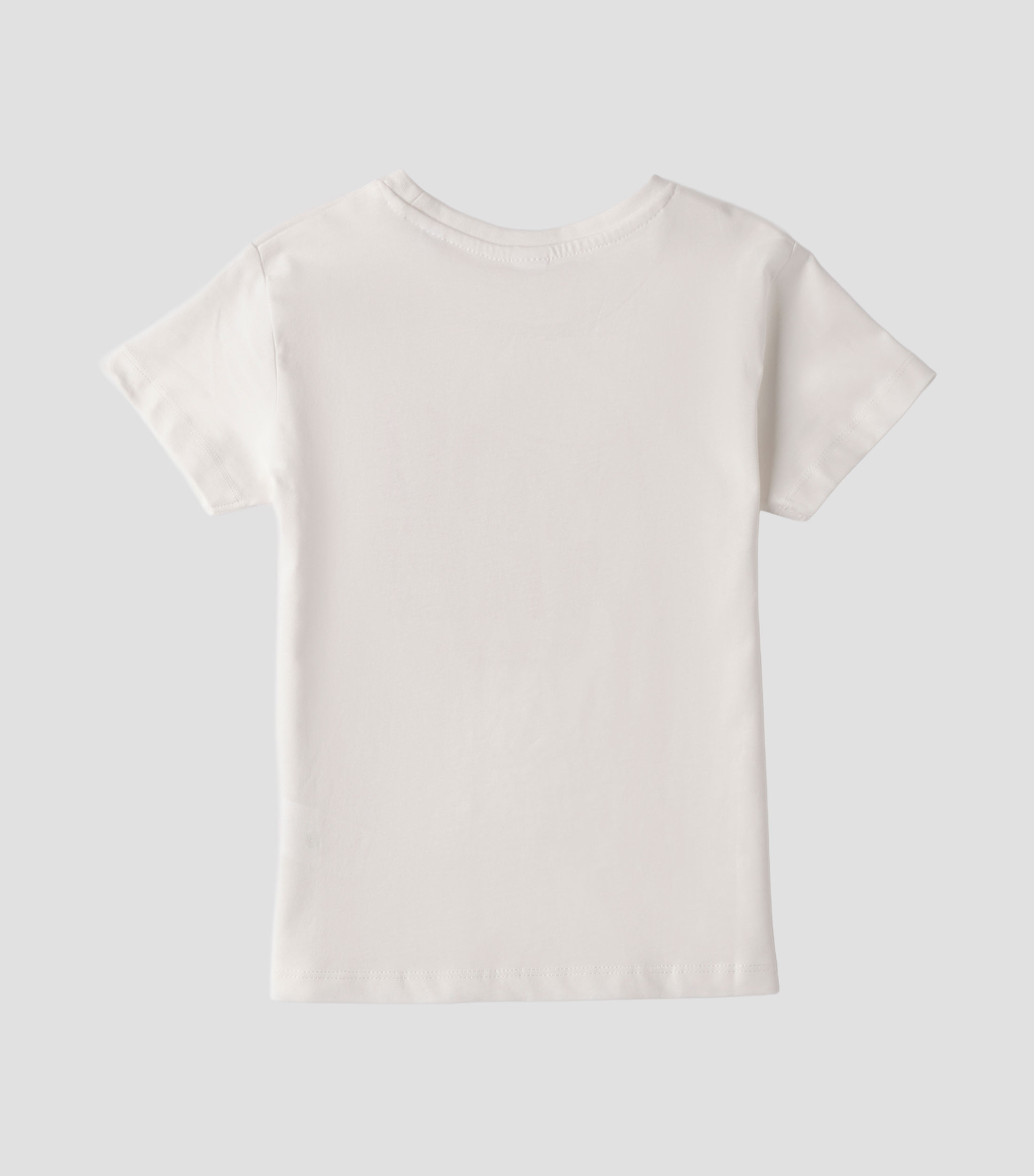 Playera cuello redondo manga corta estampada Niña