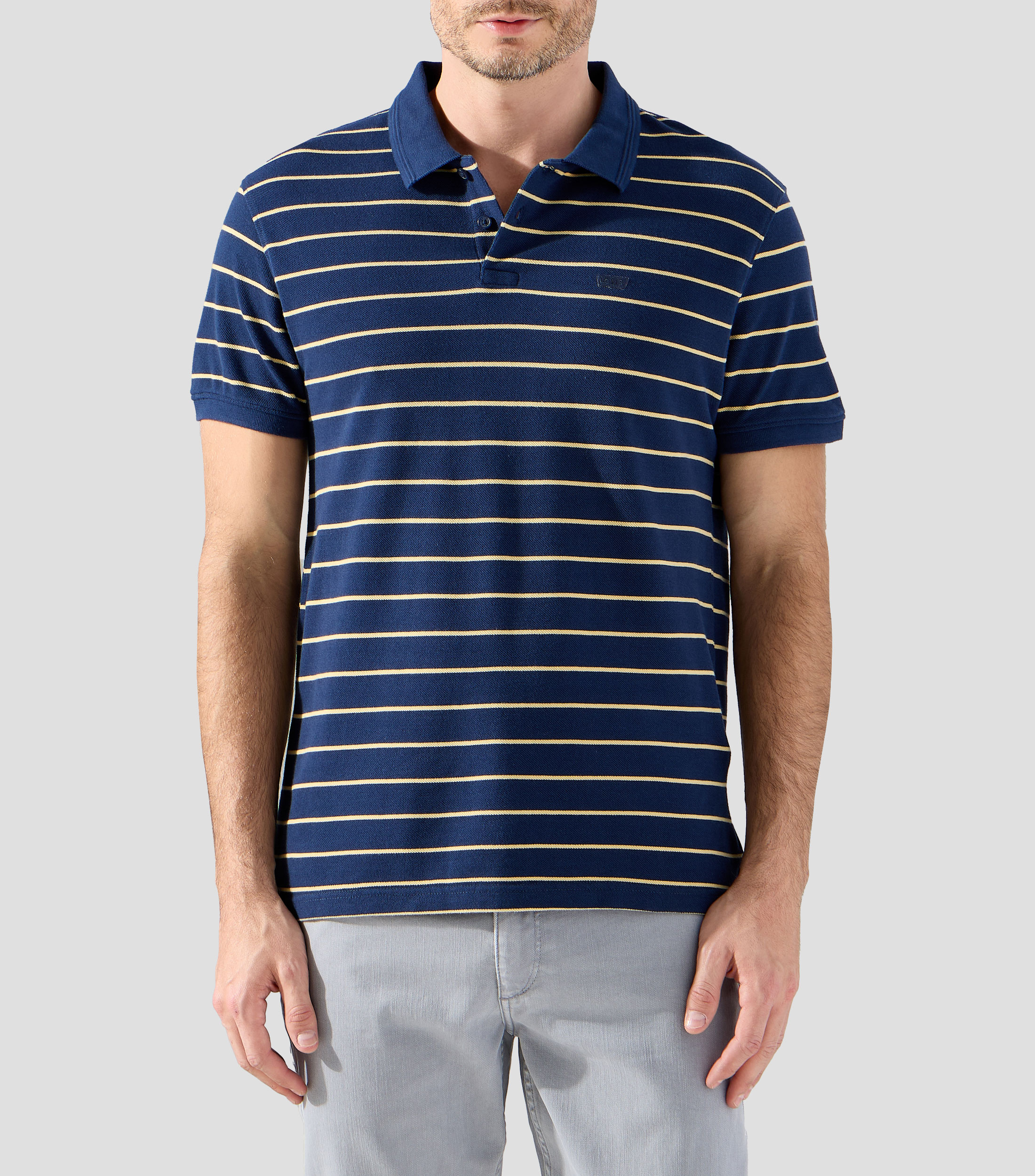 Playera polo manga corta rayas Hombre