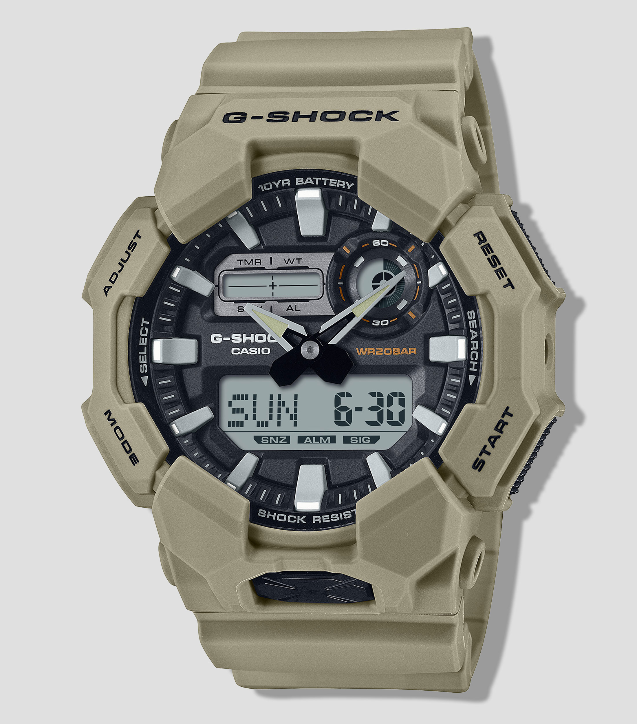 Reloj para Hombre Rugged Combi Bacis Casual, Negra
