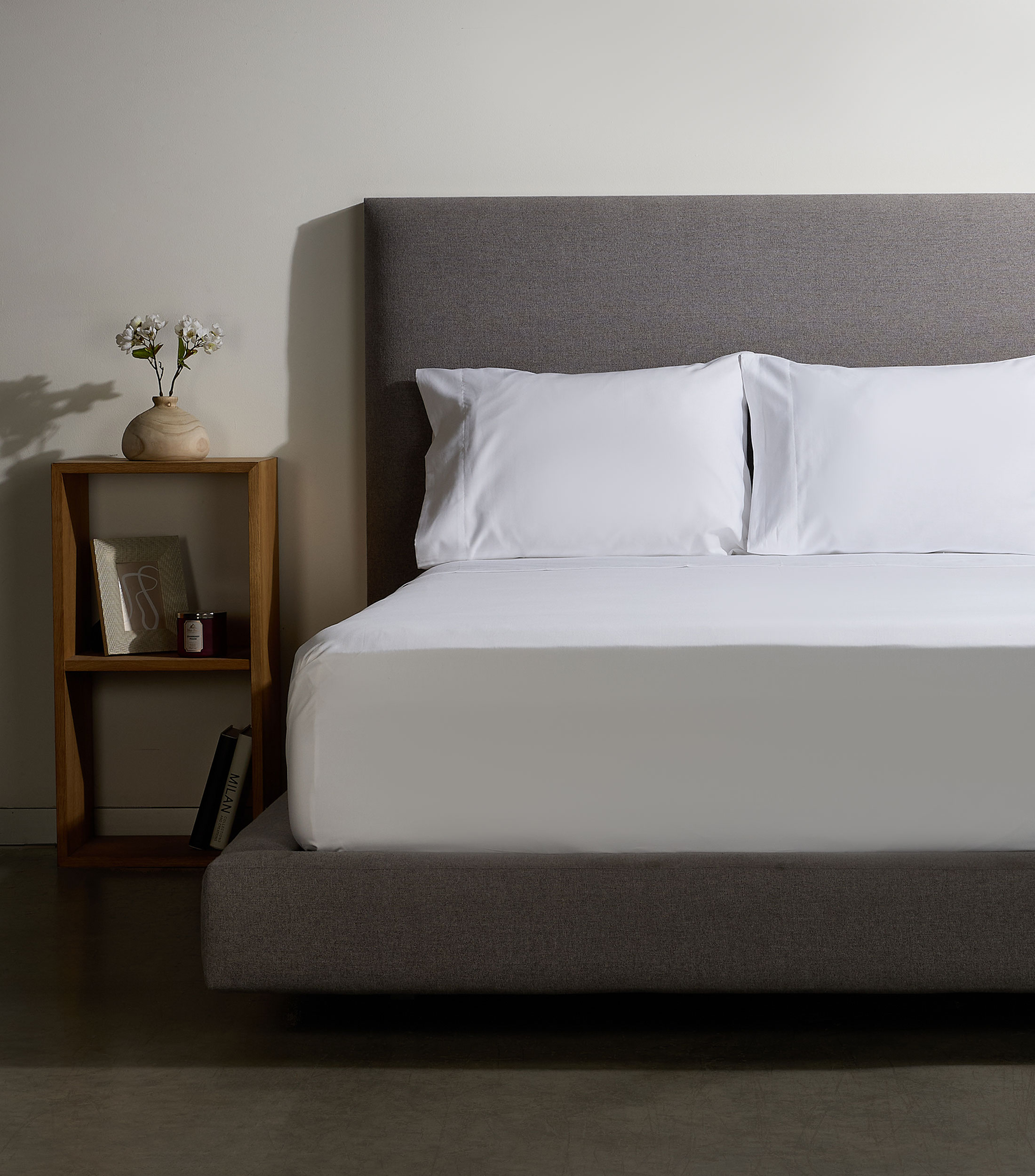 Juego de Sabanas King Size en Algodon Blanco