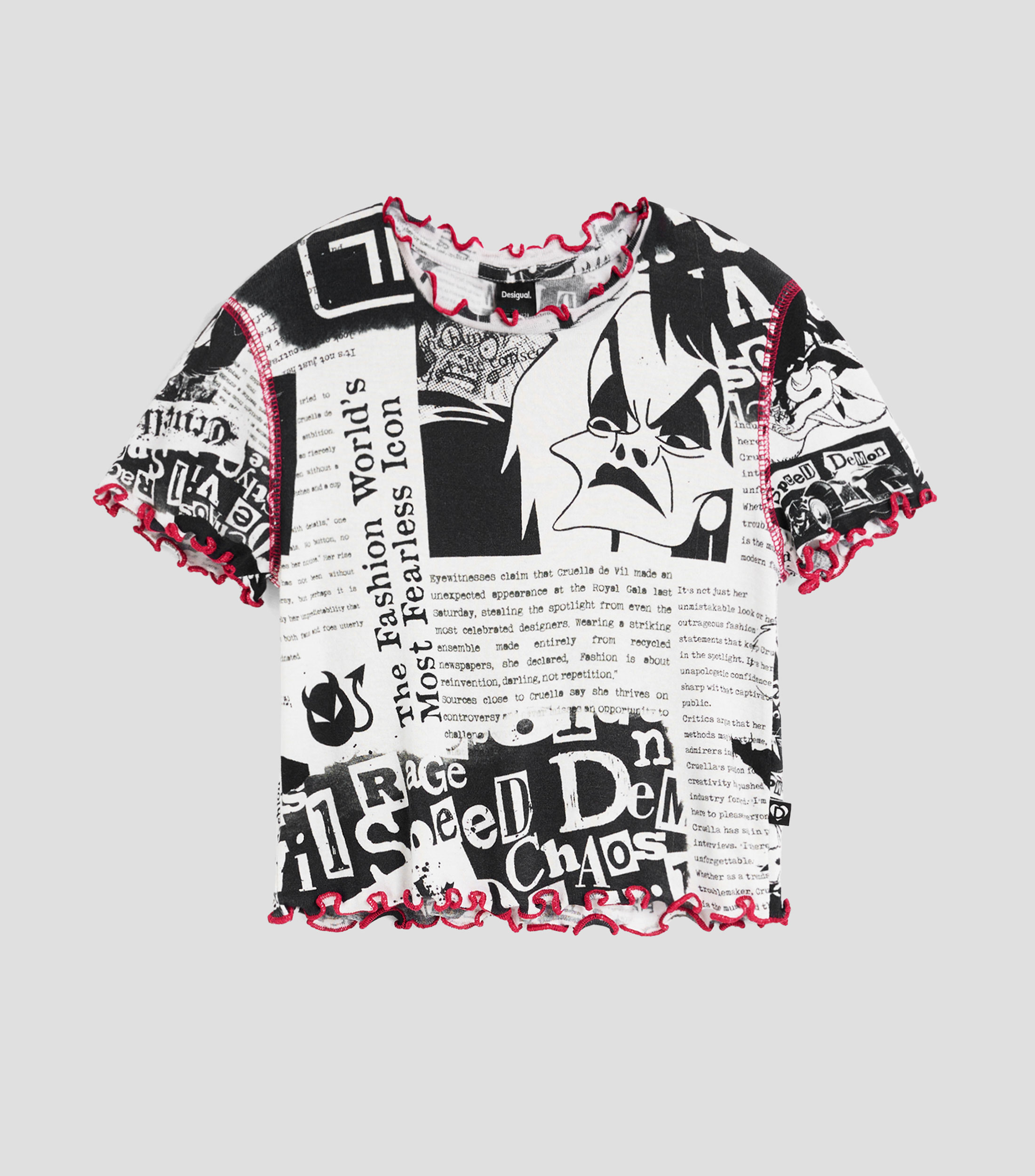 Playera cuello redondo manga corta fantasía Niña