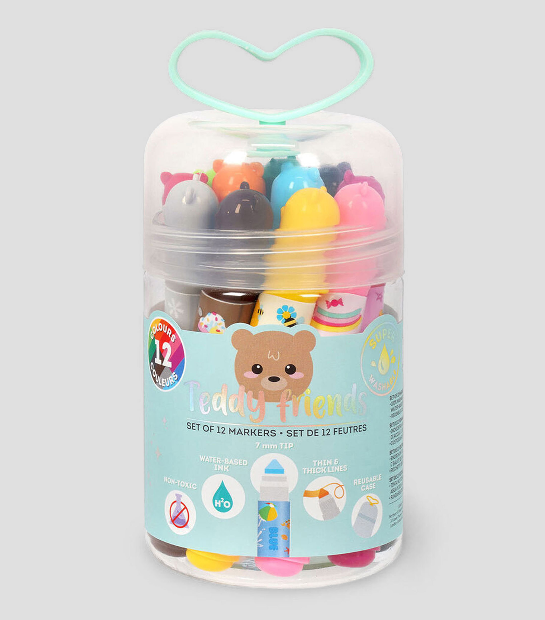 Set de 12 Marcadores Teddy Friends