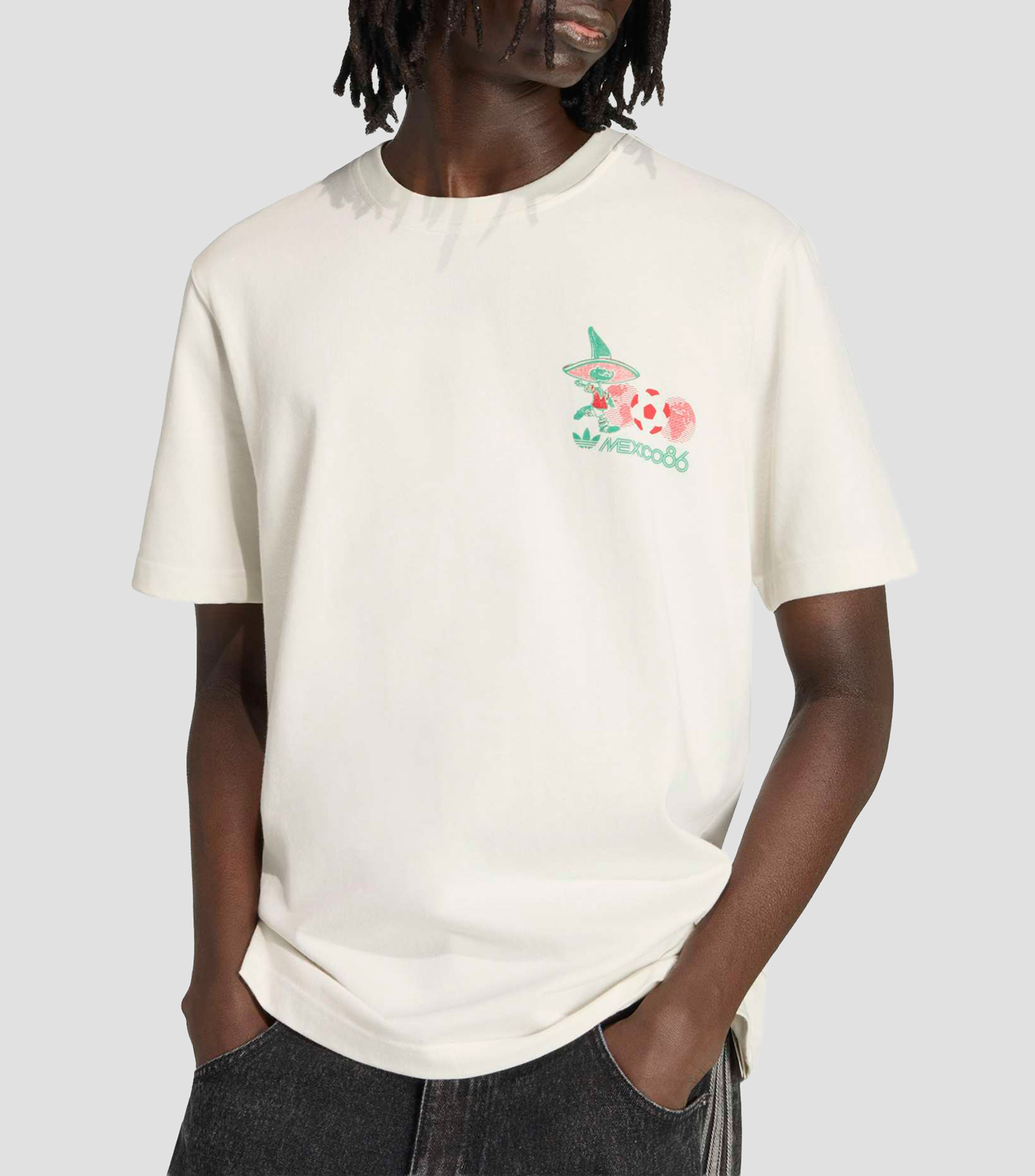 Playera cuello redondo manga corta estampada Hombre