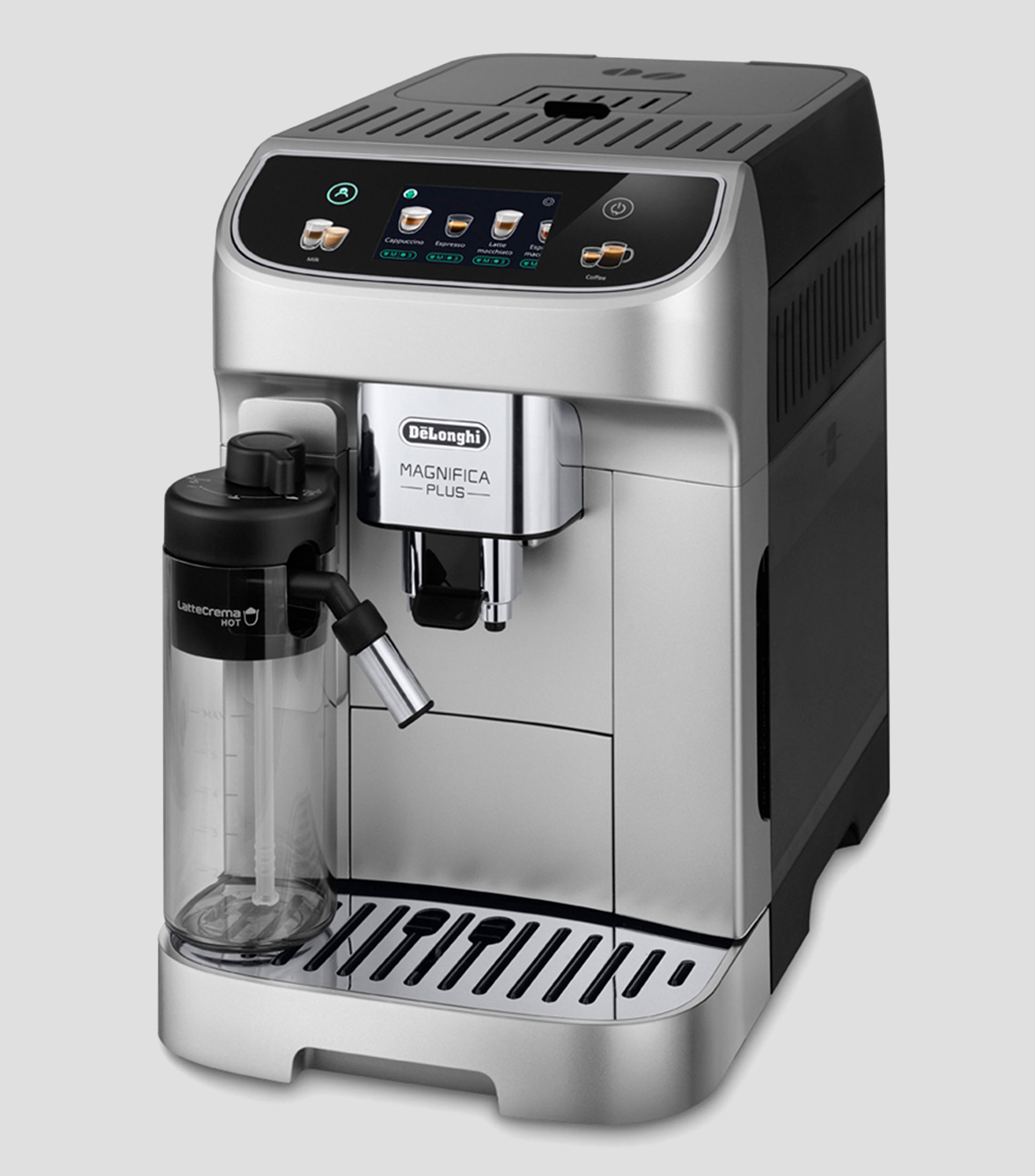 Cafetera automática Magnifica Plus para 10 tazas en acero inoxidable