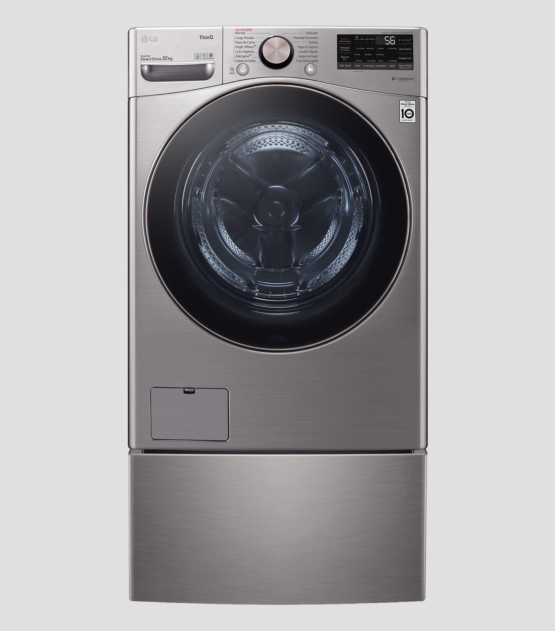 Lavadora automática 22 Kg Carga Frontal WM22VV2S6GR.WDP6V Plata