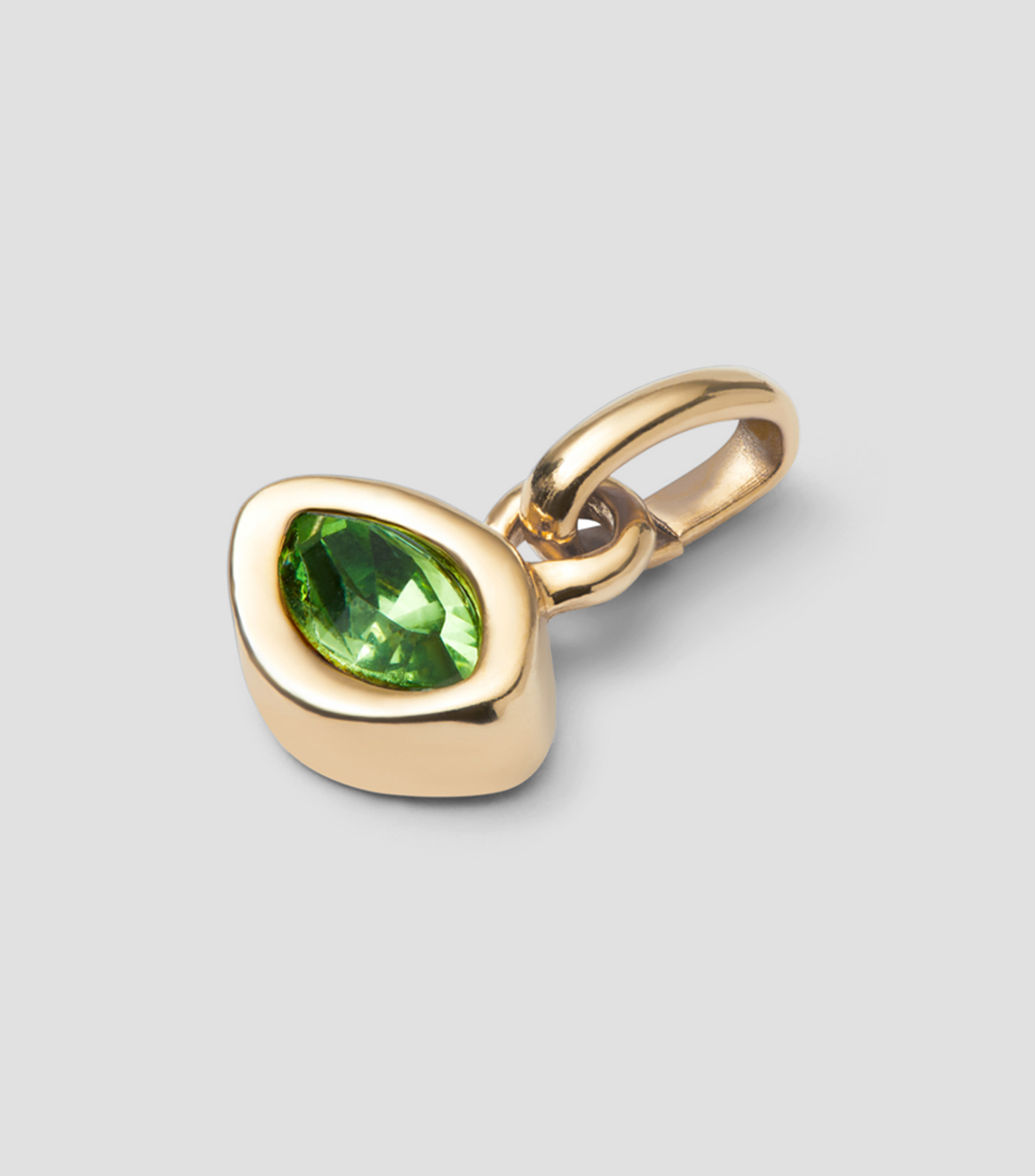 Charm ovalado con cristal verde Mujer