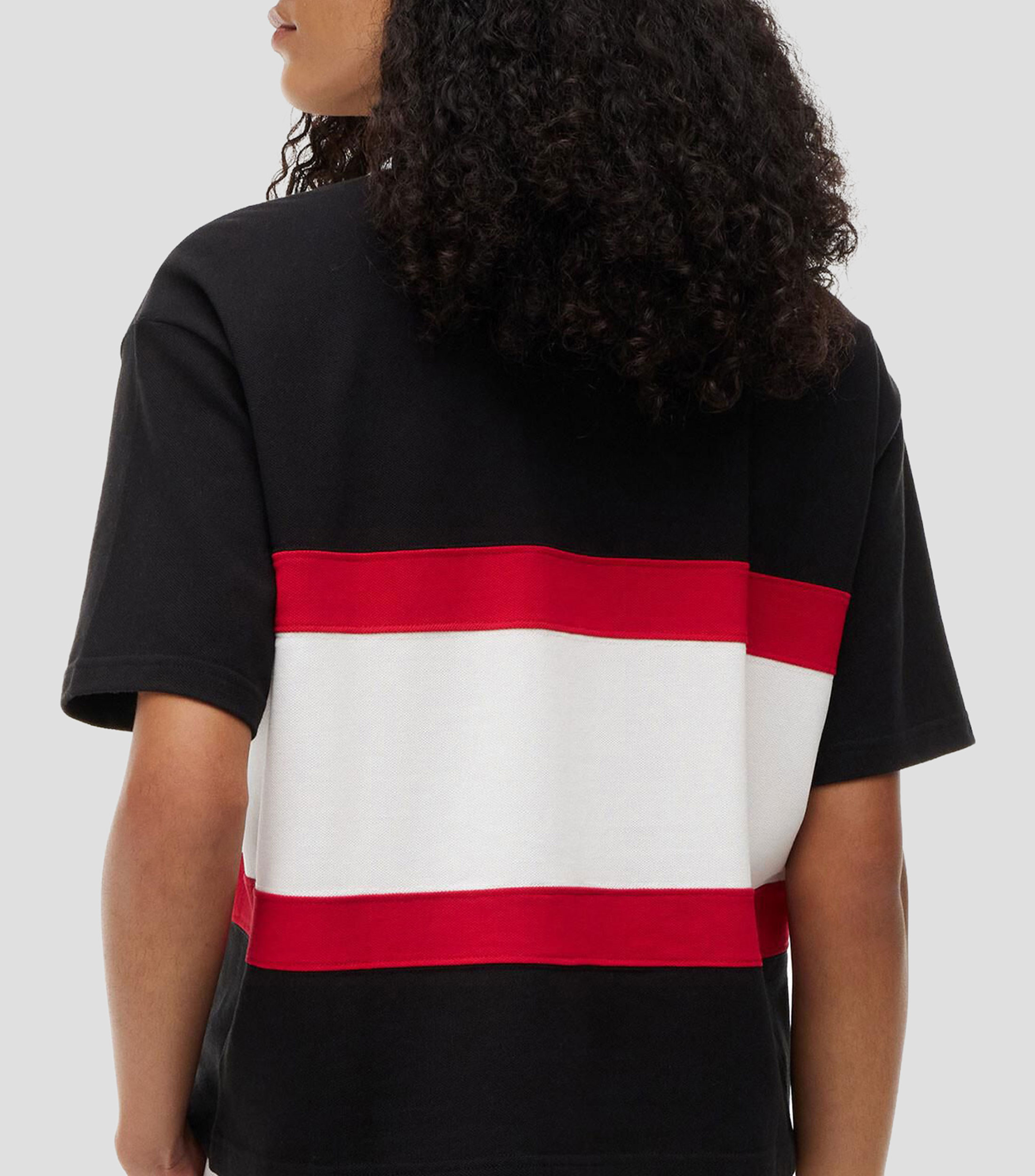 Playera Tipo Polo Manga Corta Estampada Mujer