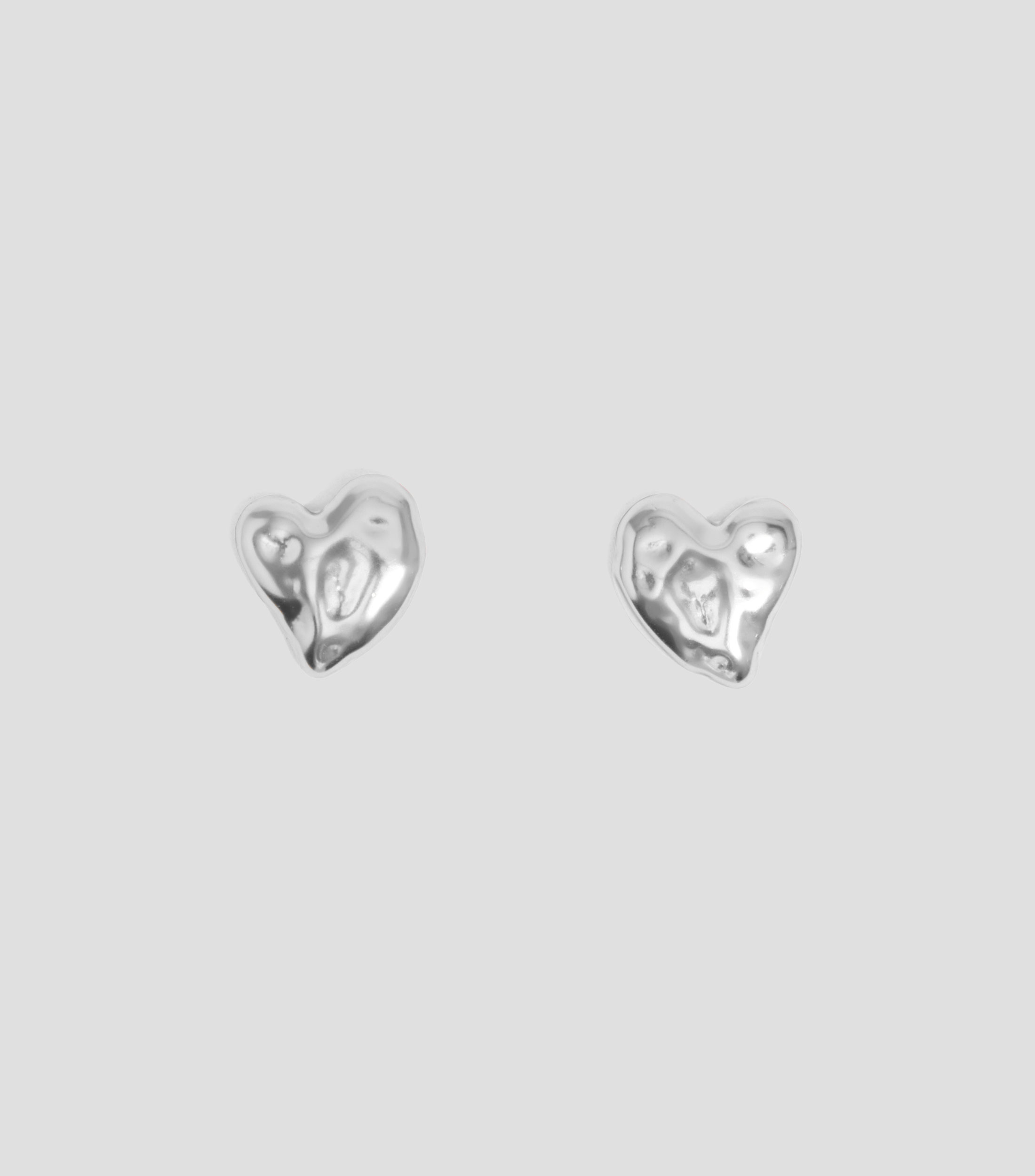 Pendientes corazón con textura Mujer