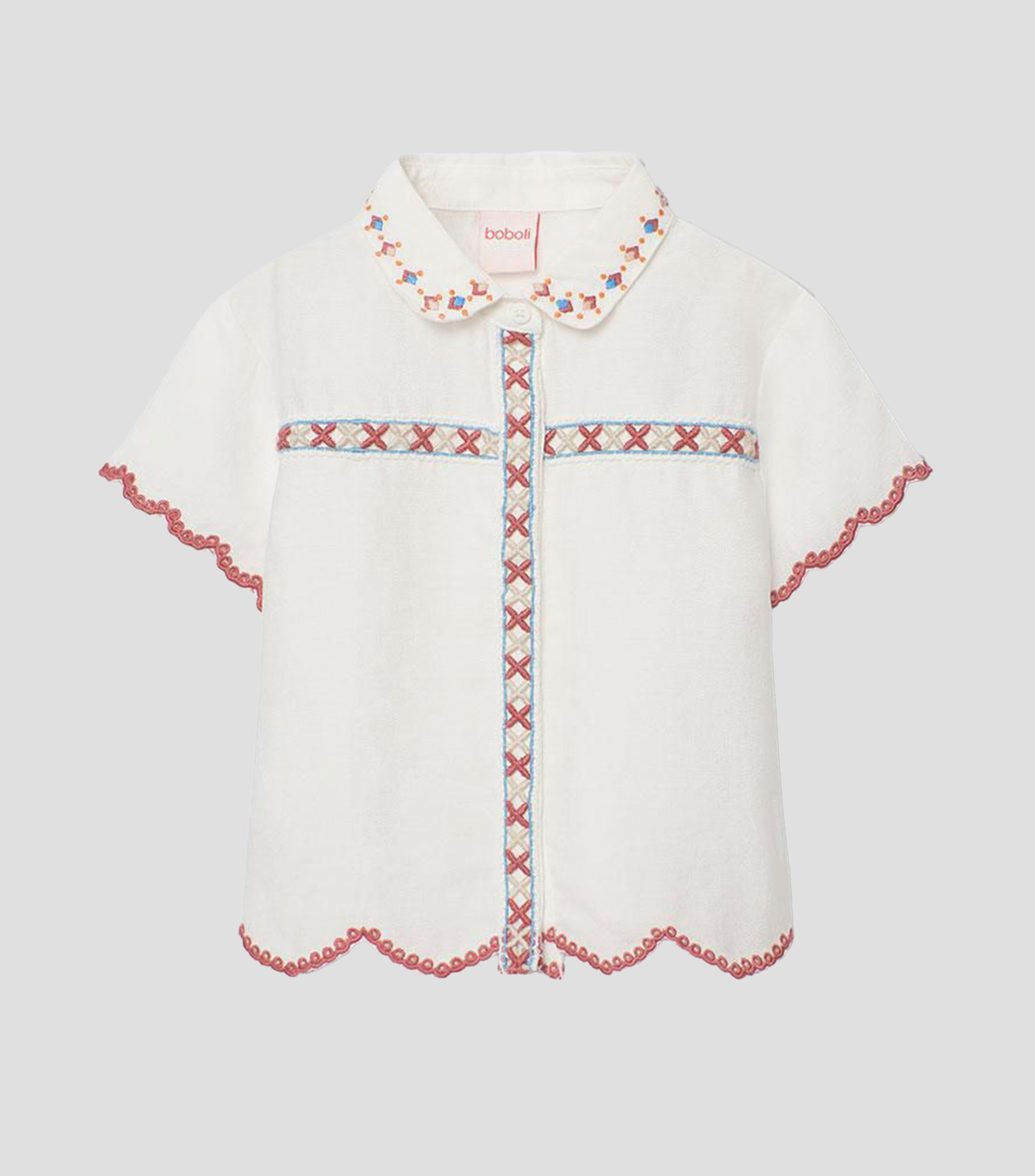 Camisa liso manga corta Niña
