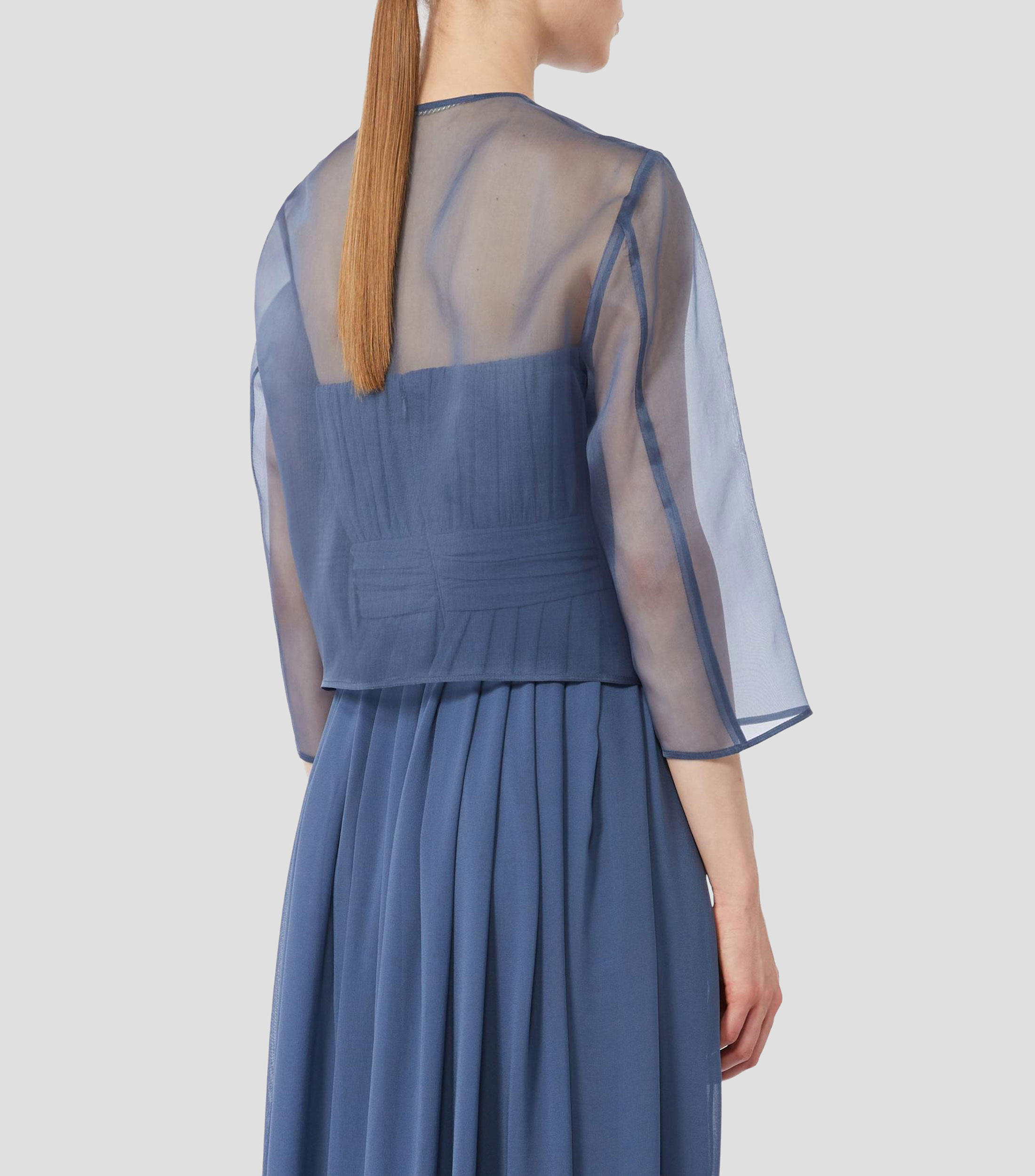 Blusa lisa con manga 7/8 Mujer