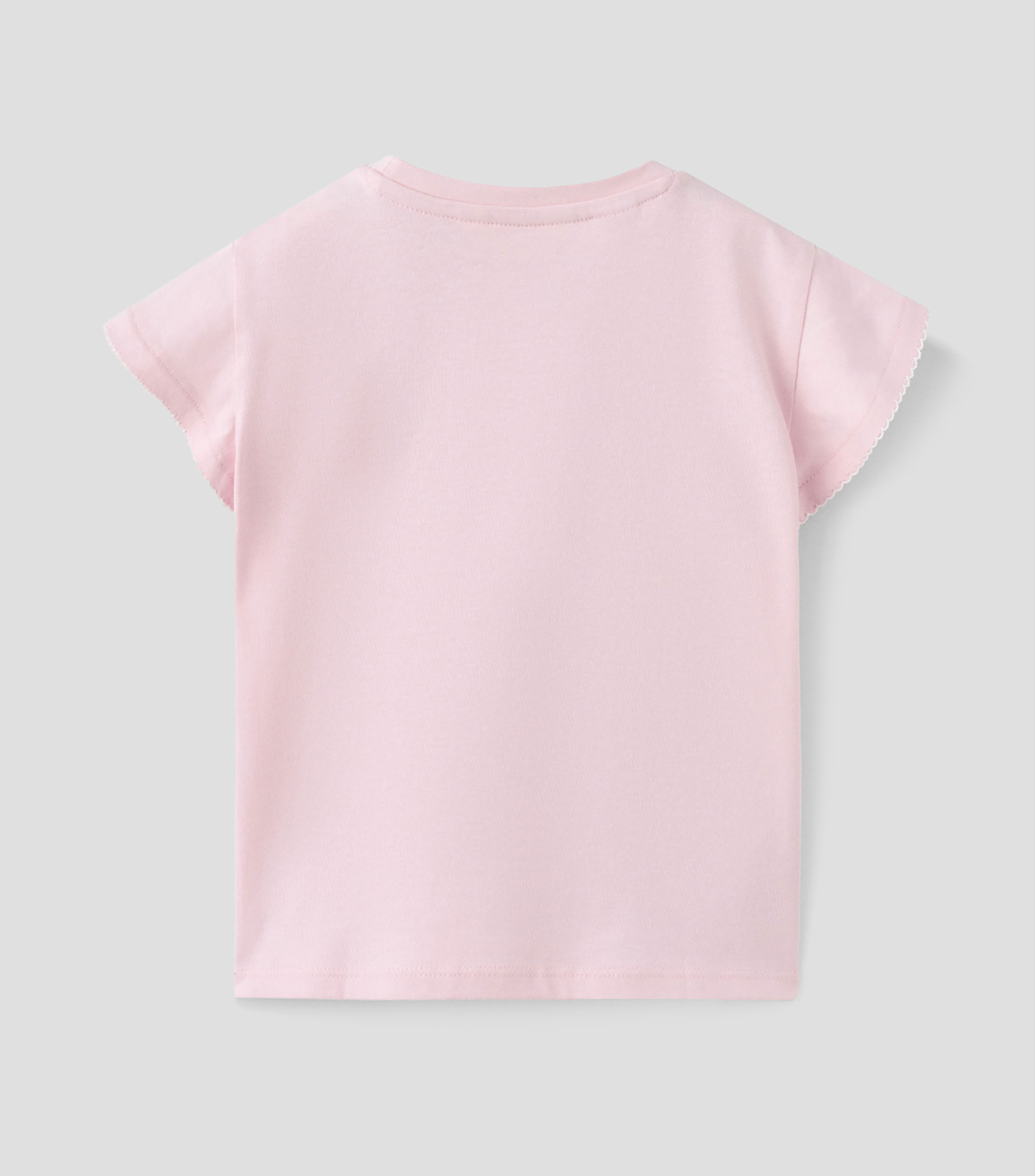Playera cuello redondo manga corta lisa Niña