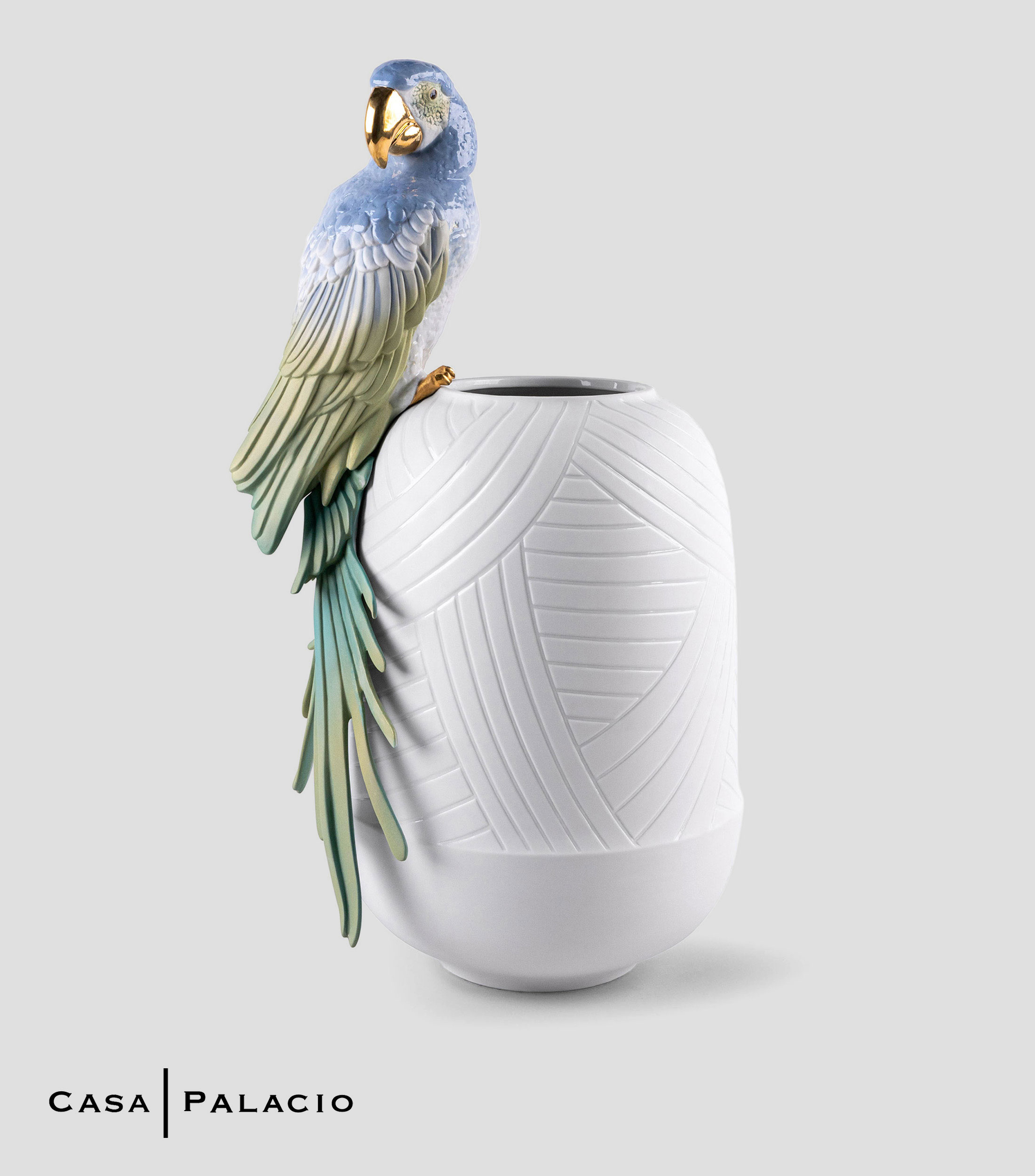 Jarron Decorativo Guacamayo en porcelana