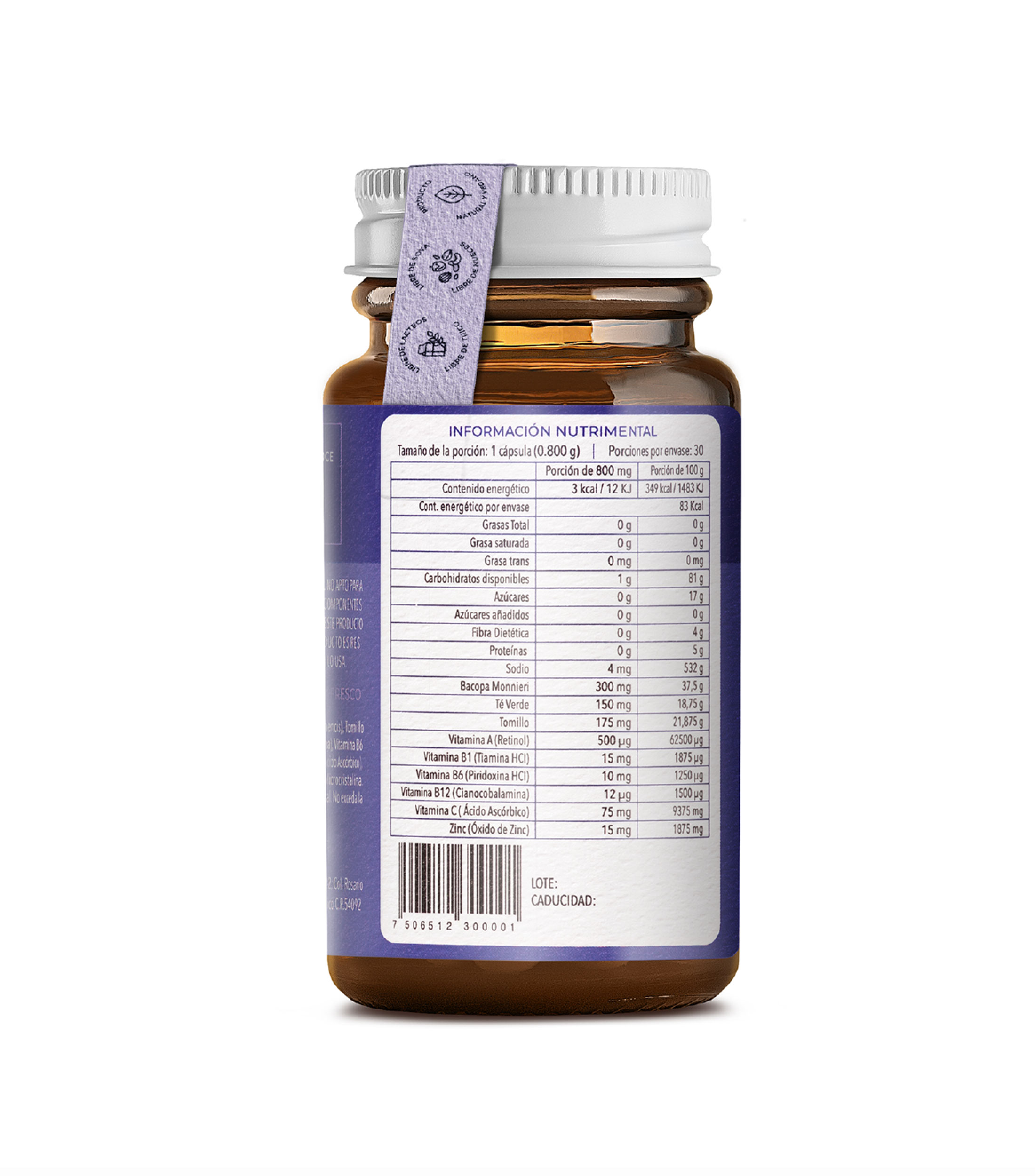Suplemento Alimenticio Idea, 30 Capsulas Veganas