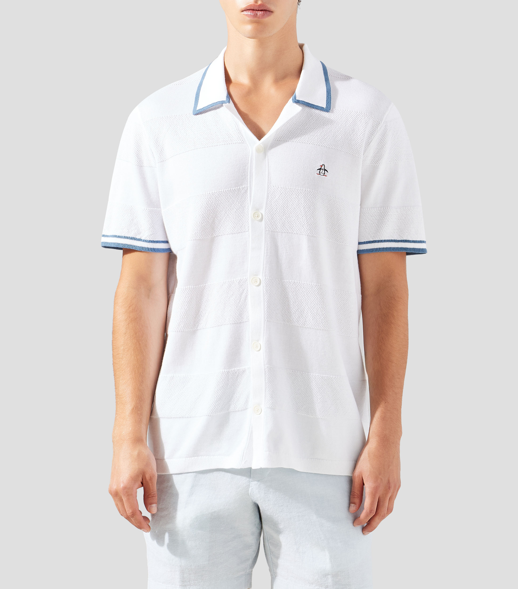 Camisa lisa manga corta Hombre