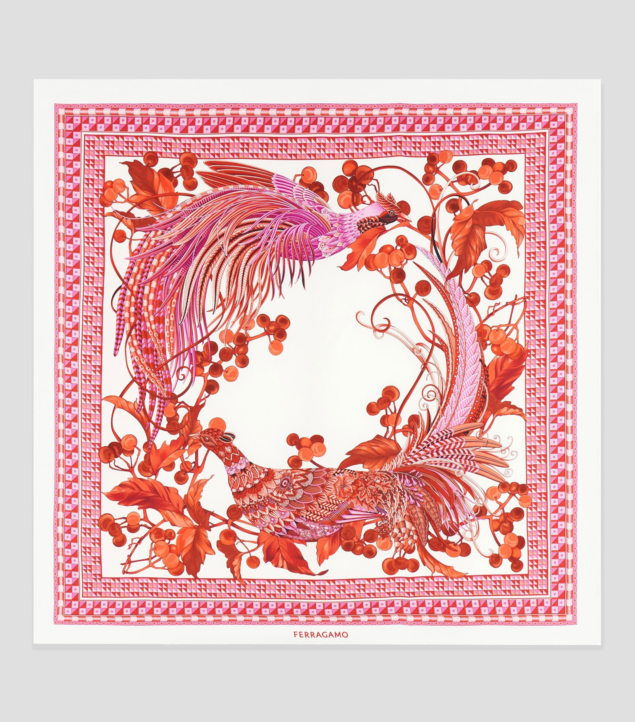 Panuelo de seda estampado Animales Mujer