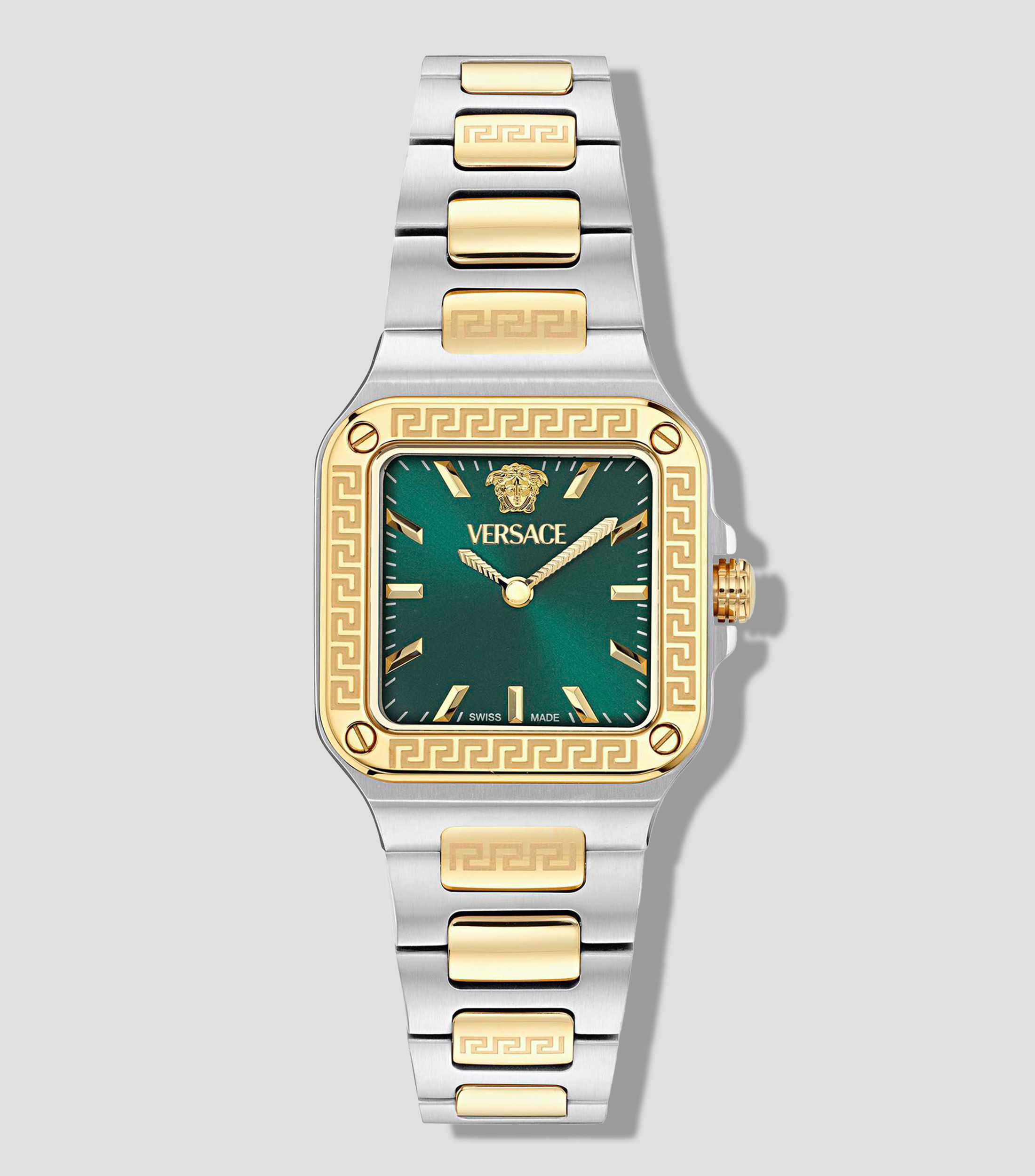 Reloj para Mujer Greca Edge de vestir Plateado, Verde