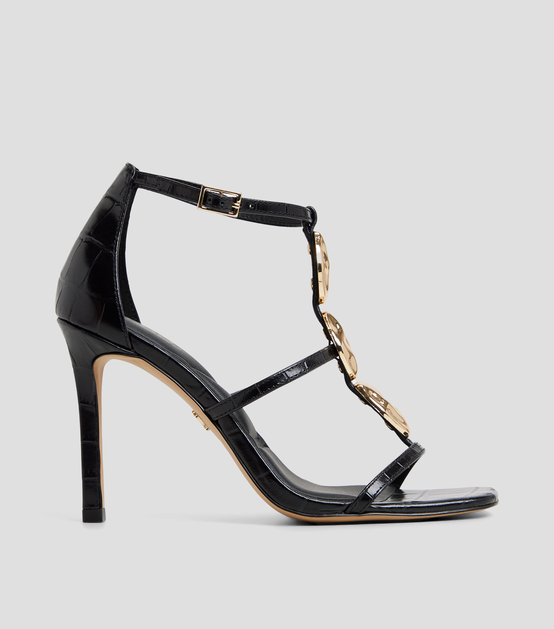 Sandalias con tacón alto de aguja Mujer