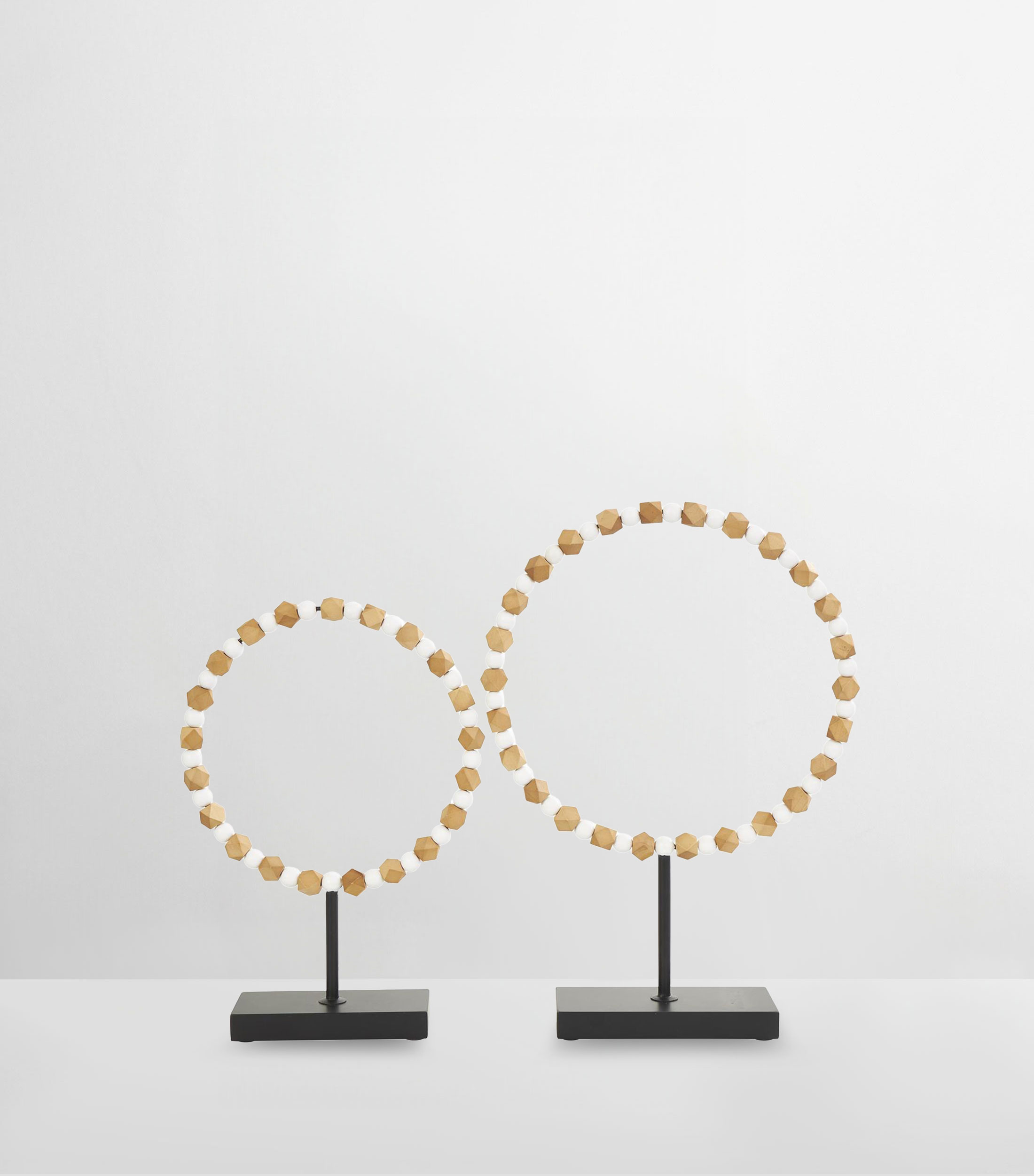 Set 2 figuras decorativas Anillo en madera