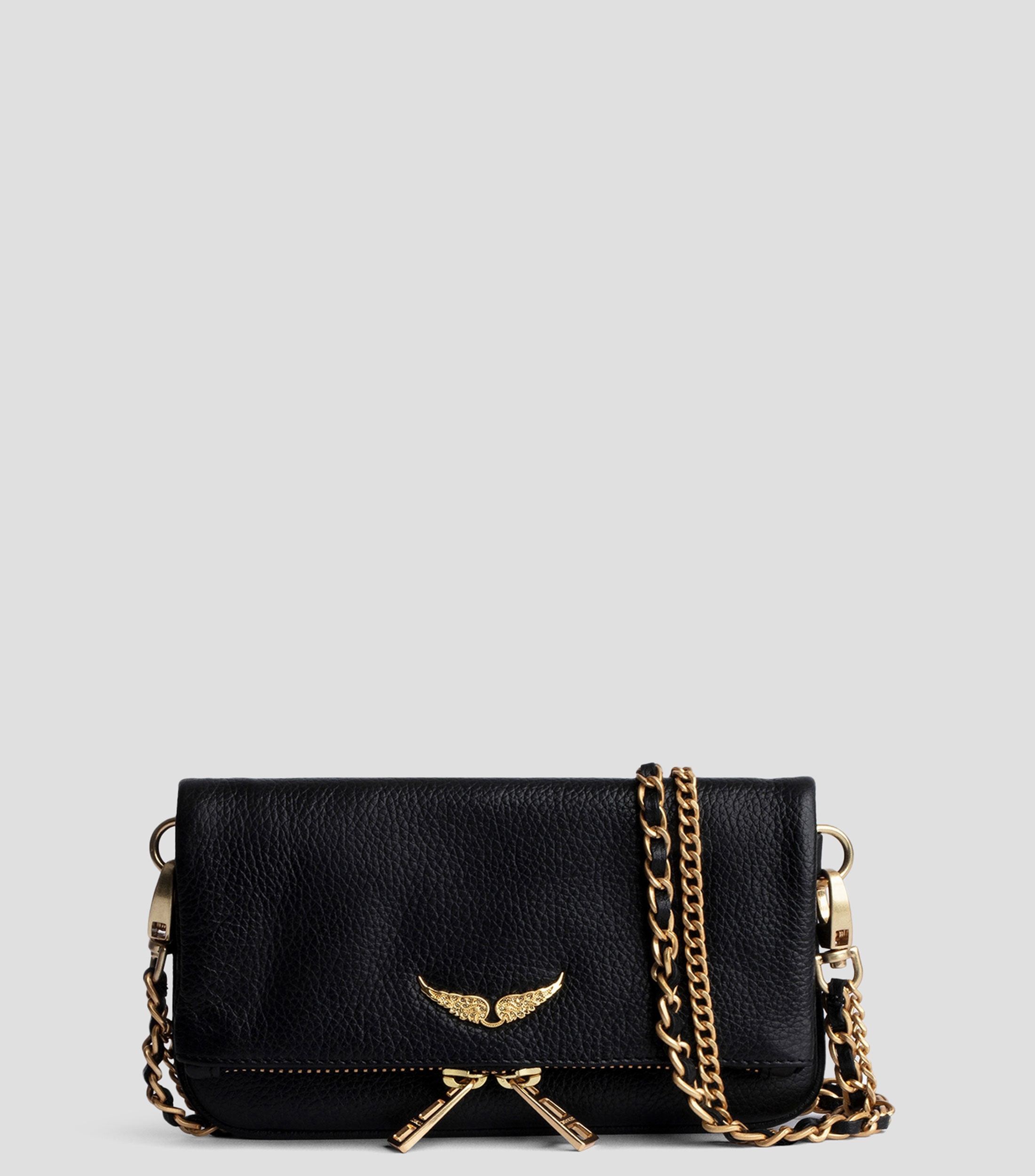 Bolsa clutch en piel Rock Nano lisa Mujer