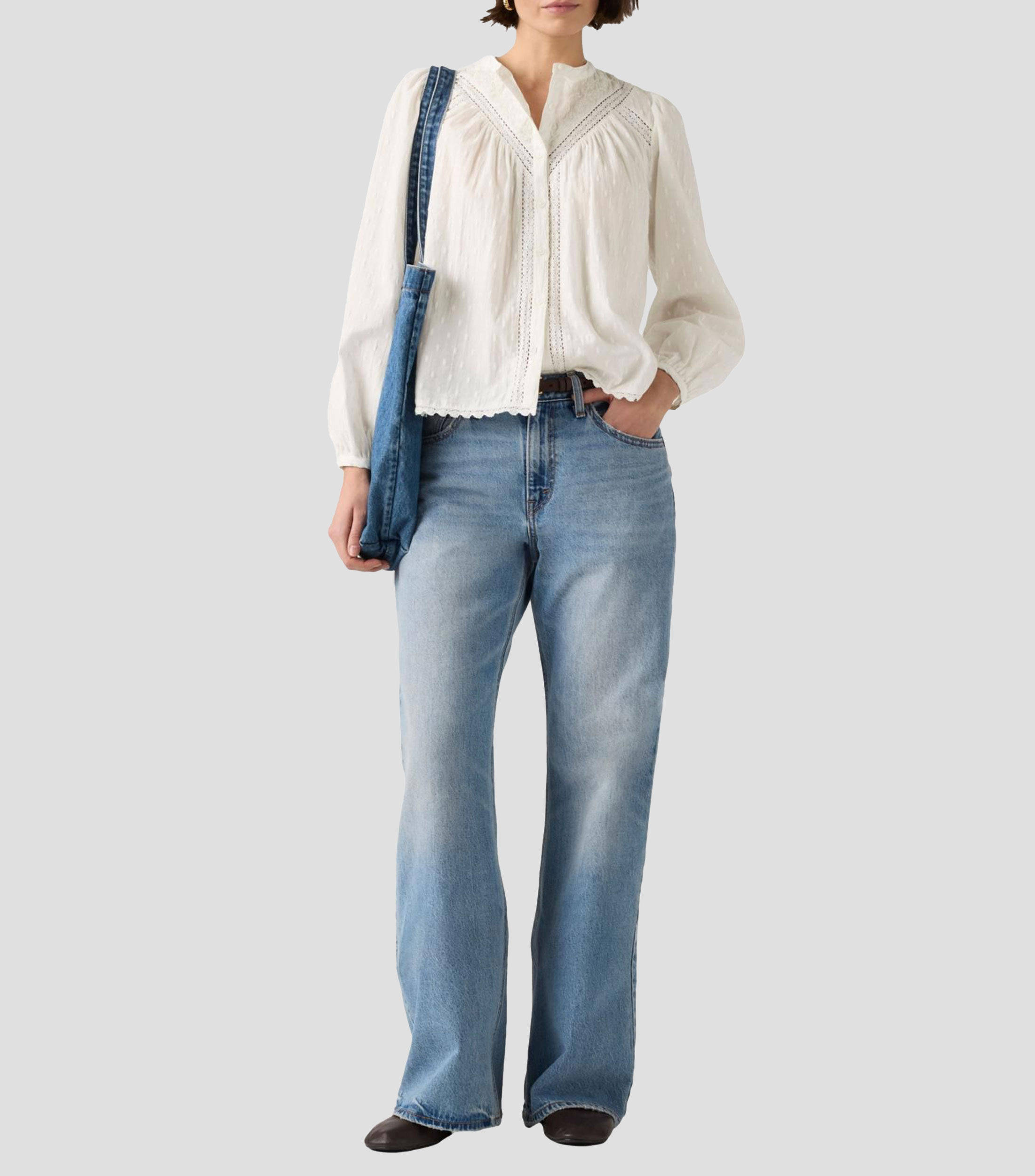 Jeans de corte amplio Mujer