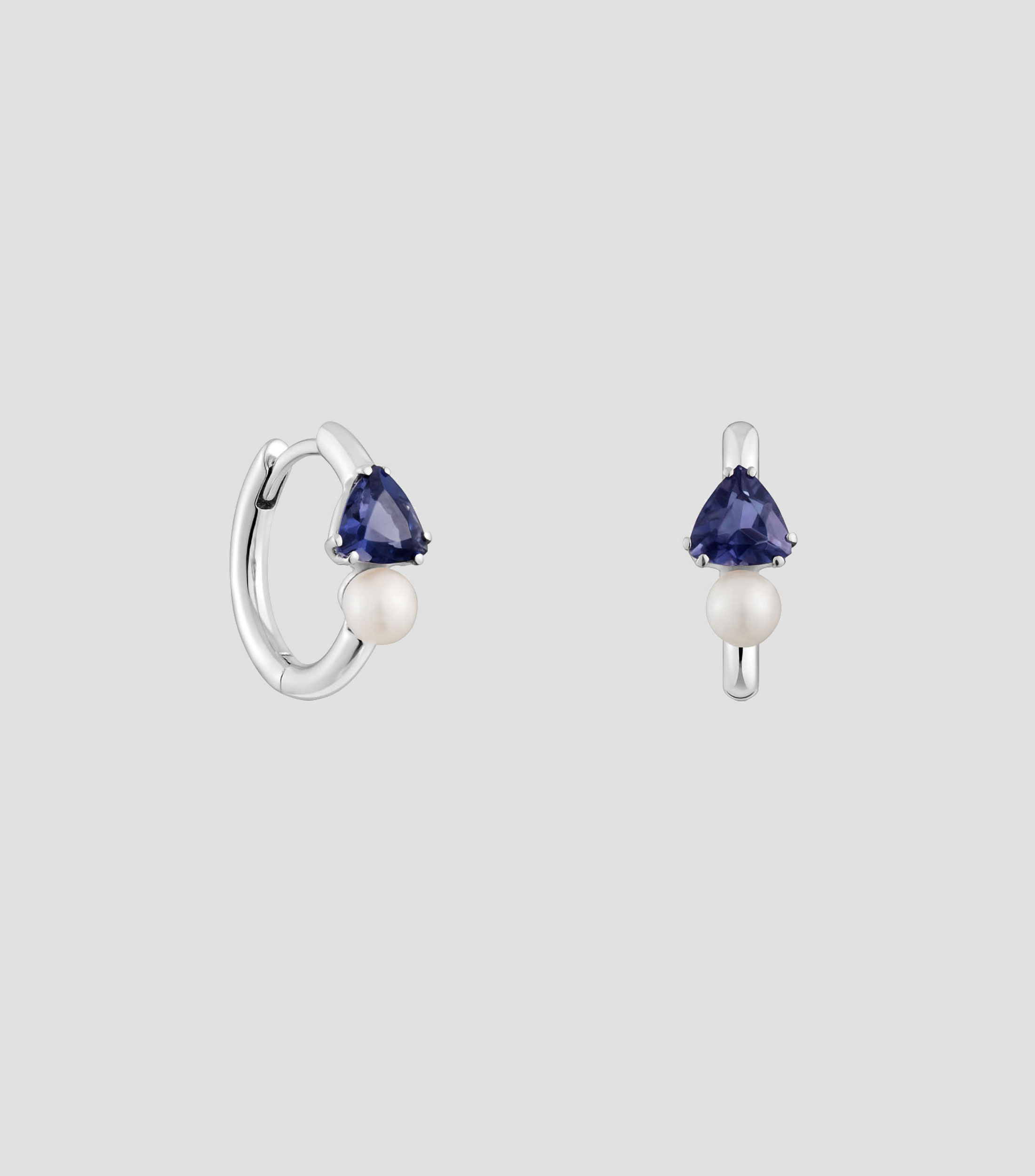 Pendientes en Oro Blanco de 18 Kilates Mujer