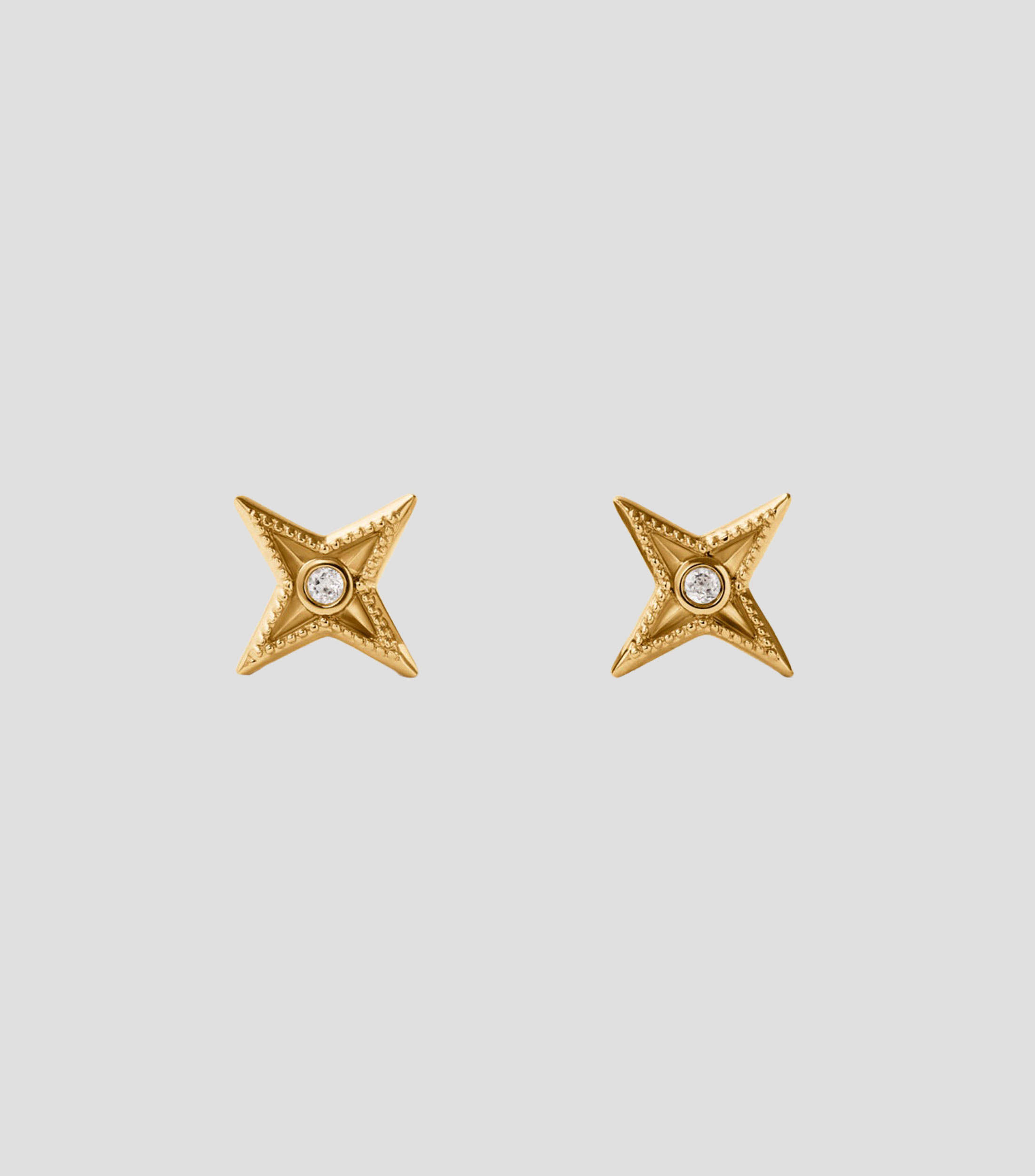 Pendientes en Plata .925 con topacios estrella Mujer
