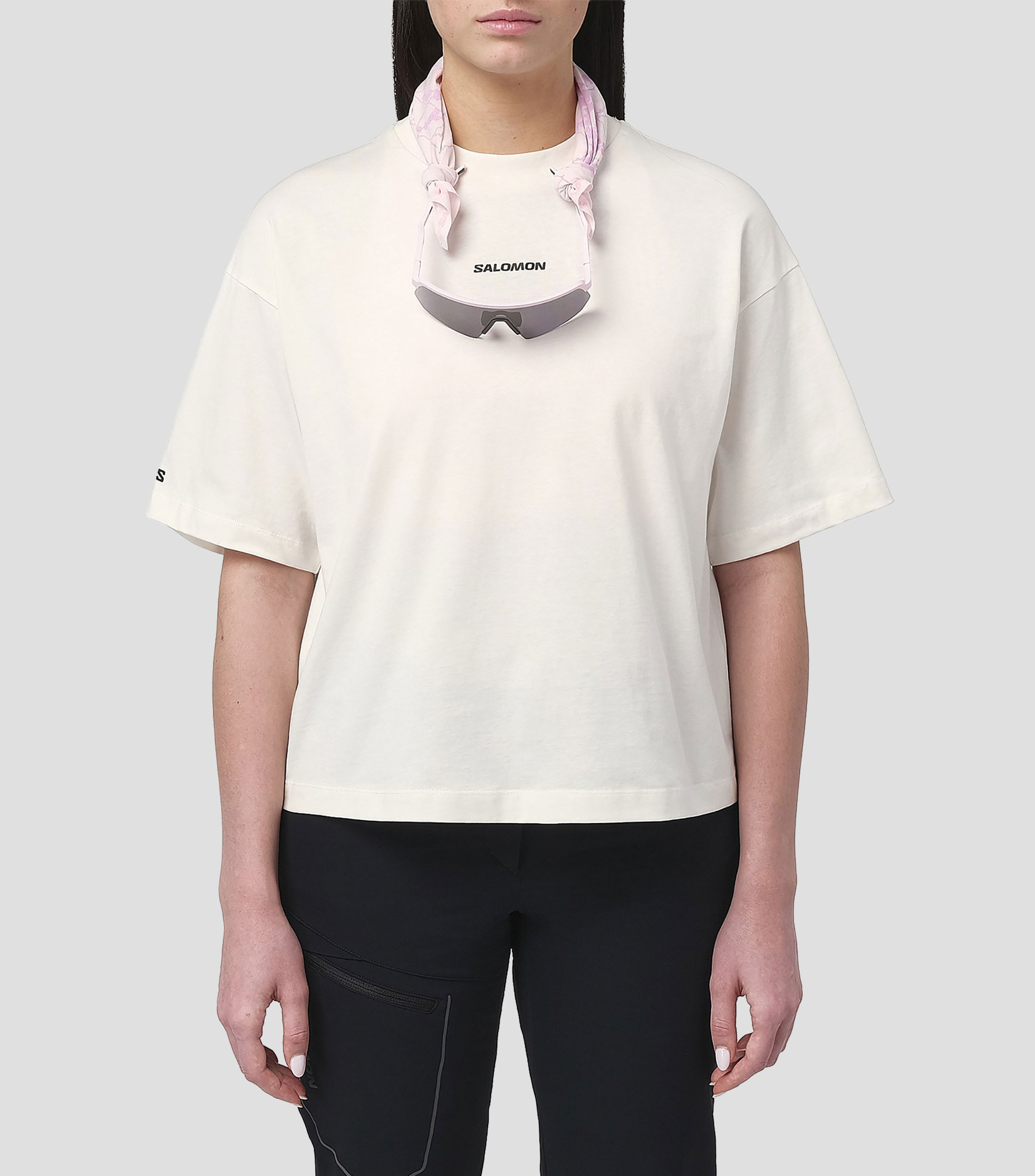 Playera cuello redondo manga corta estampada Mujer