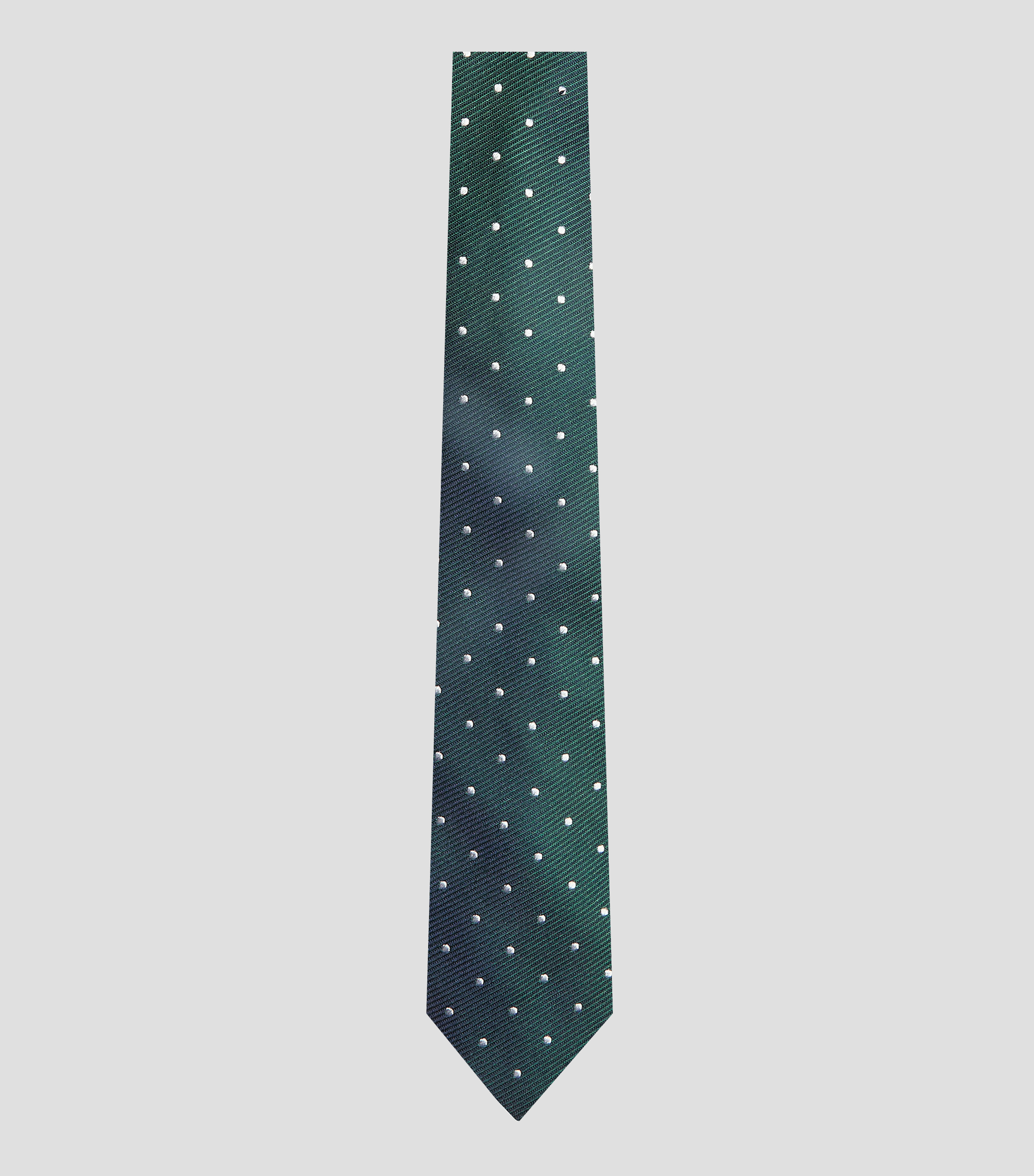 Corbata ancha de seda estampado con puntos