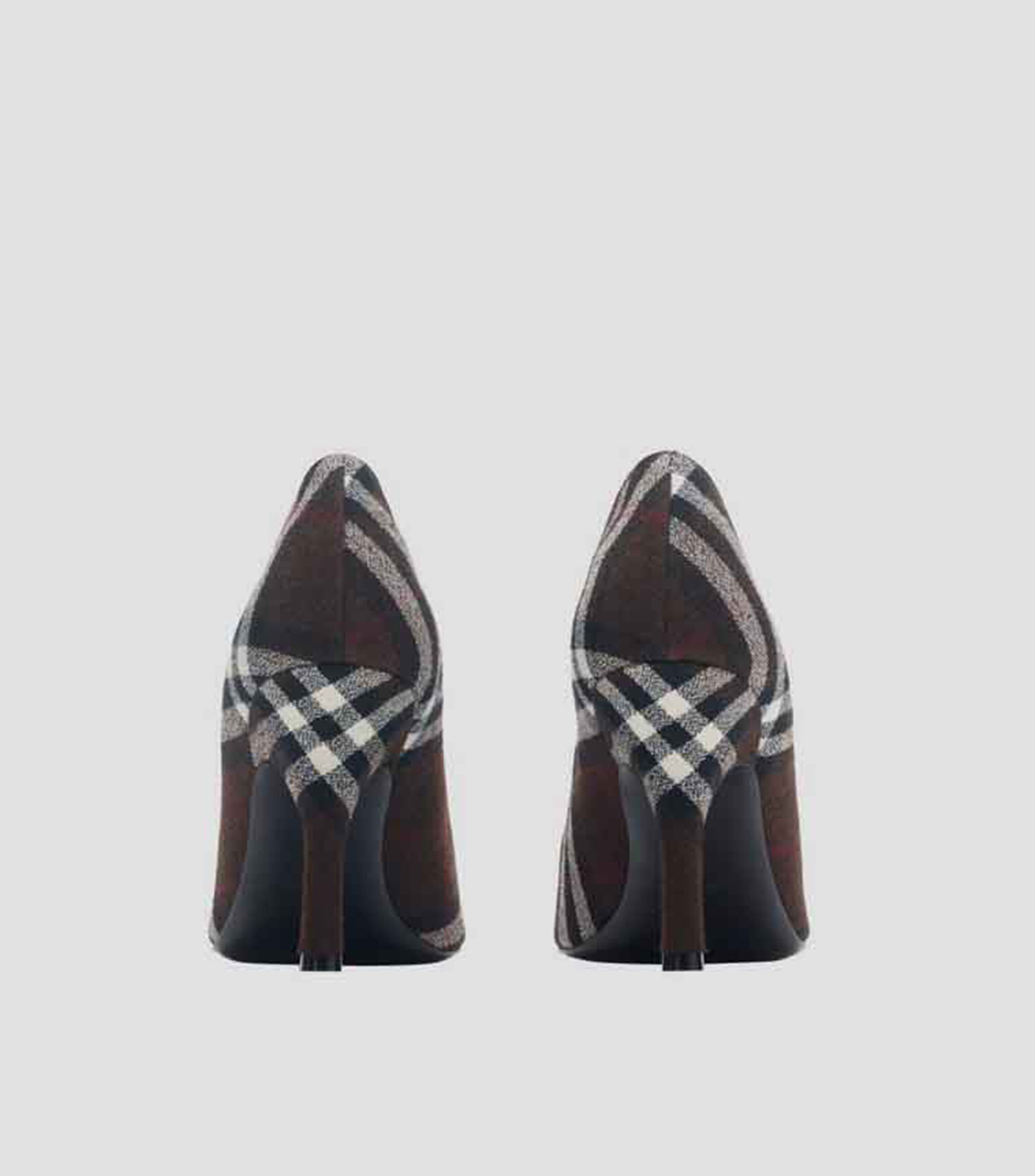 Zapatillas pump tacón alto de aguja cuadros Mujer