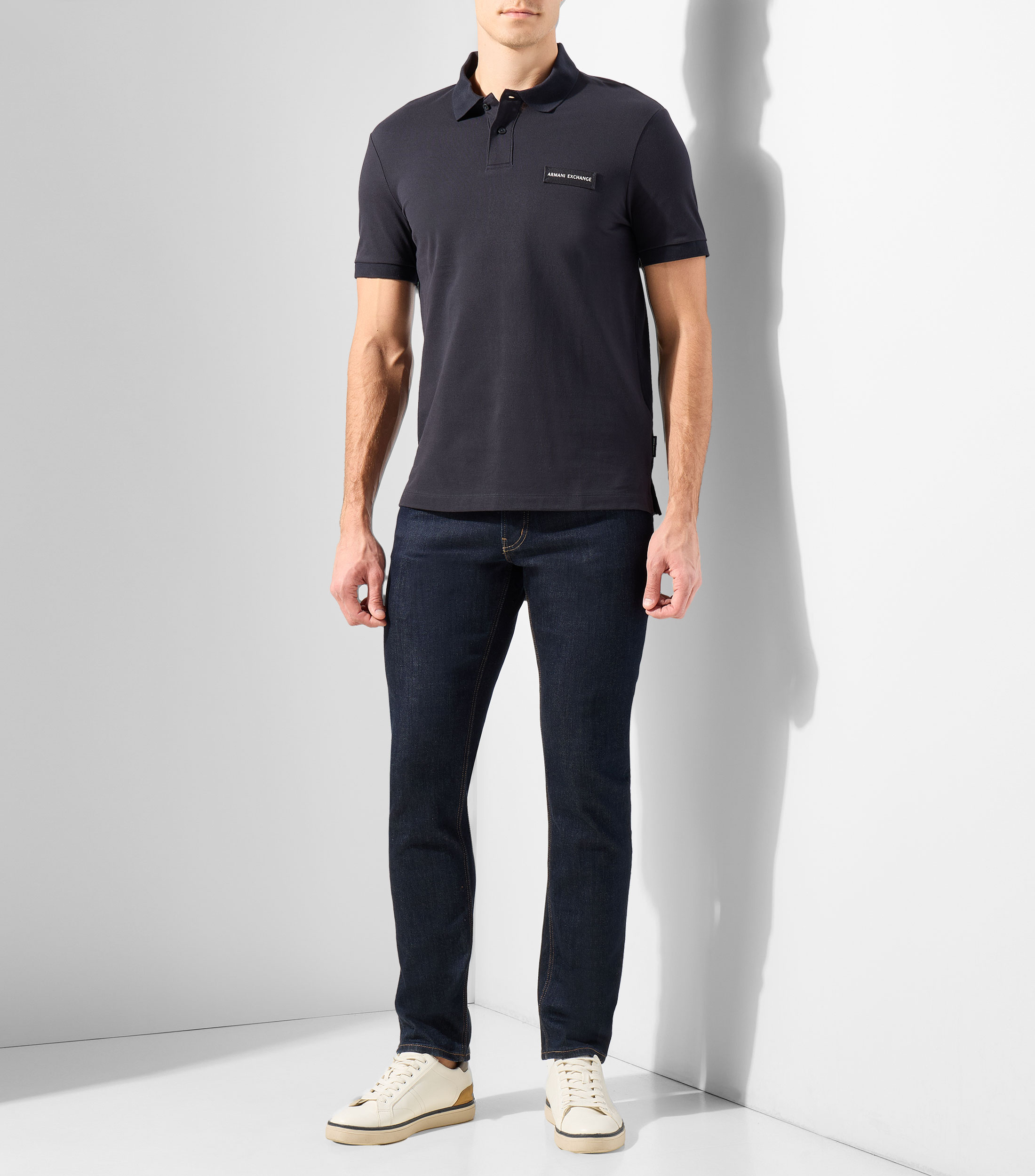 Playera polo manga corta lisa Hombre