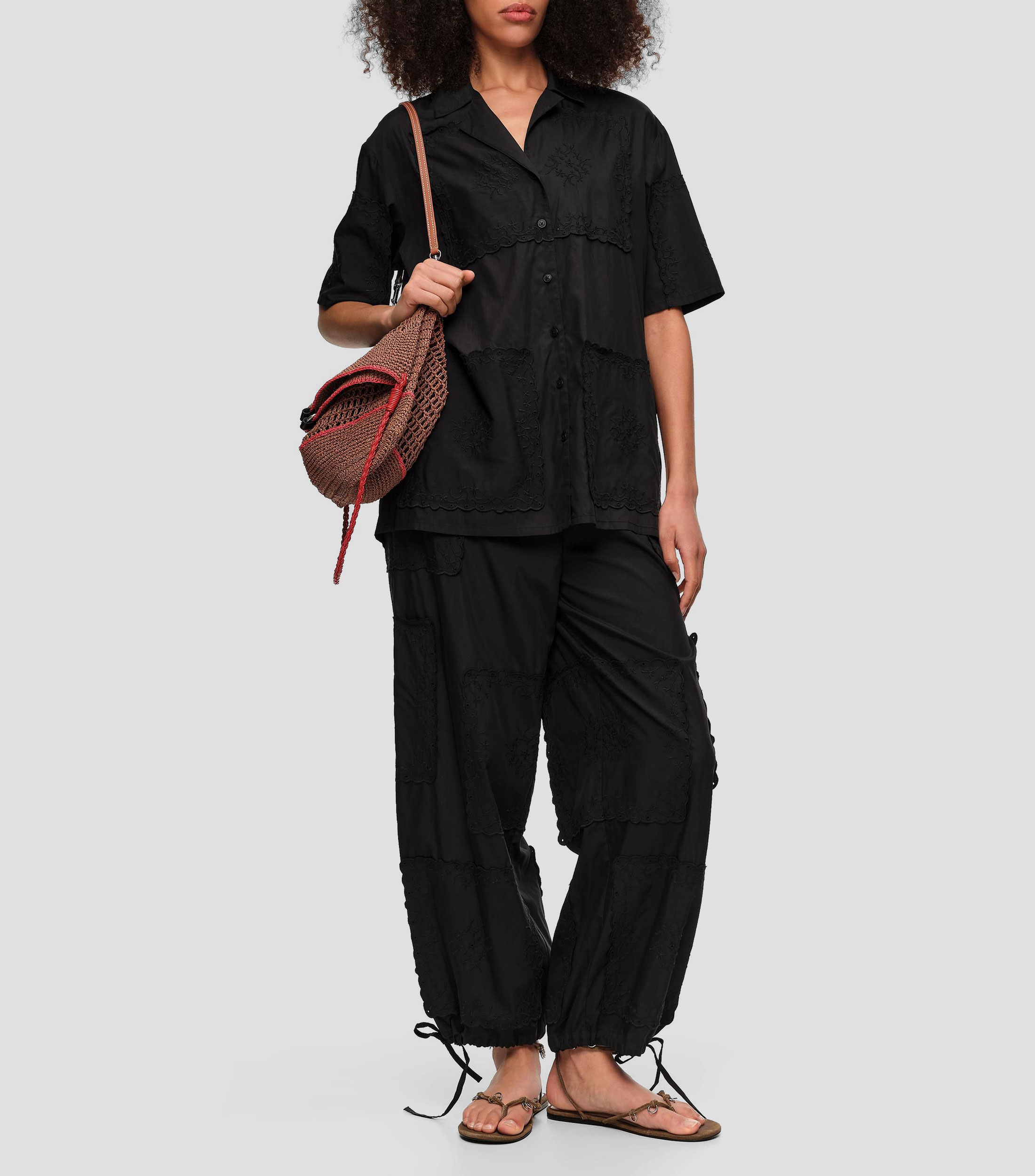 Blusa lisa con detalle decorativo Mujer