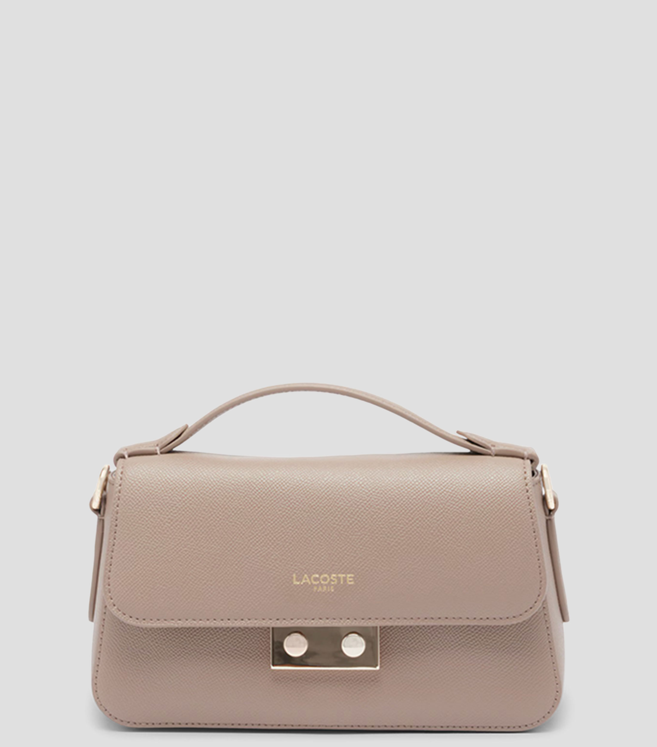 Bolsa crossbody lisa con detalle texturizado Mujer