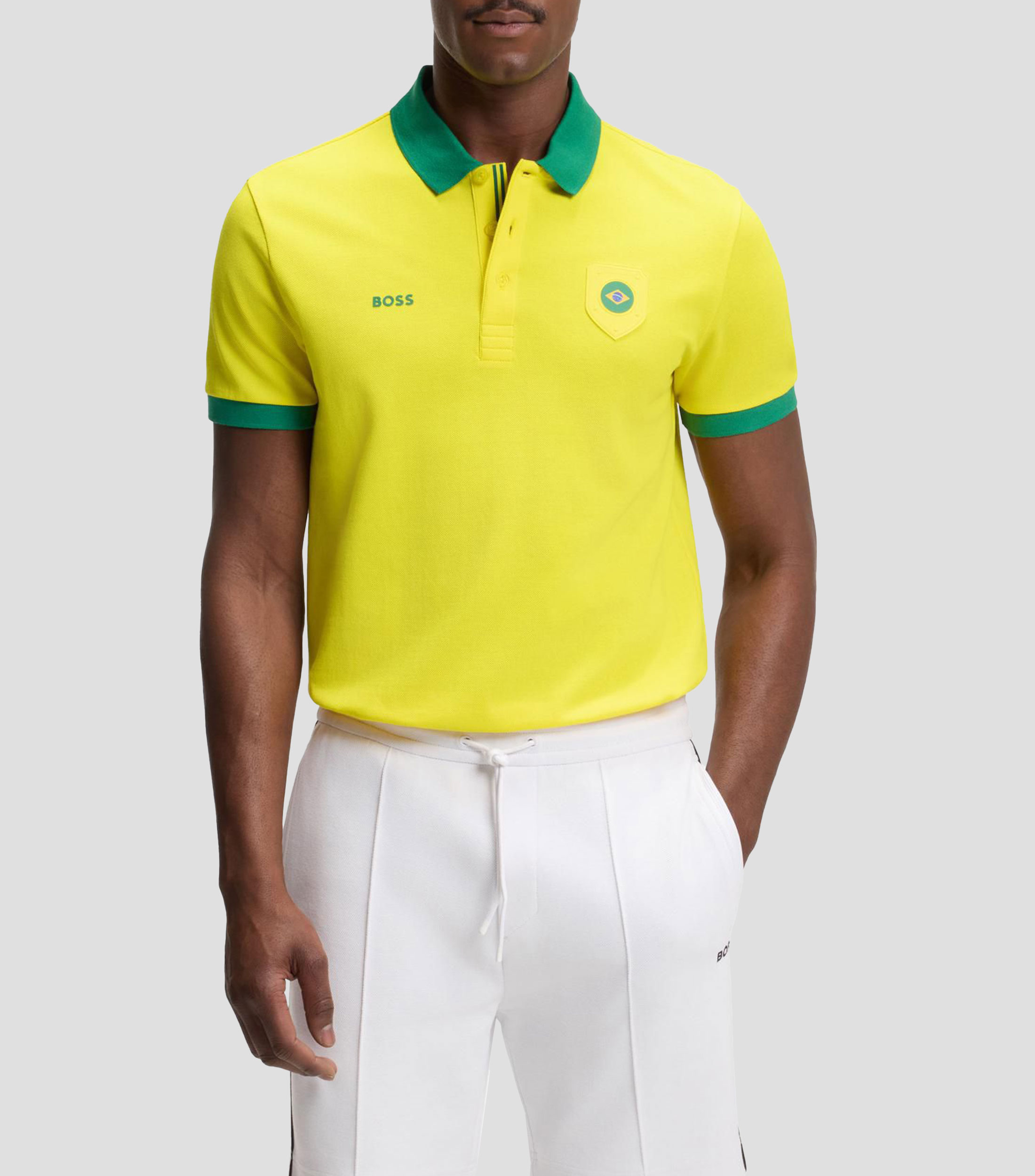 Playera polo Boss con detalles de bandera Hombre