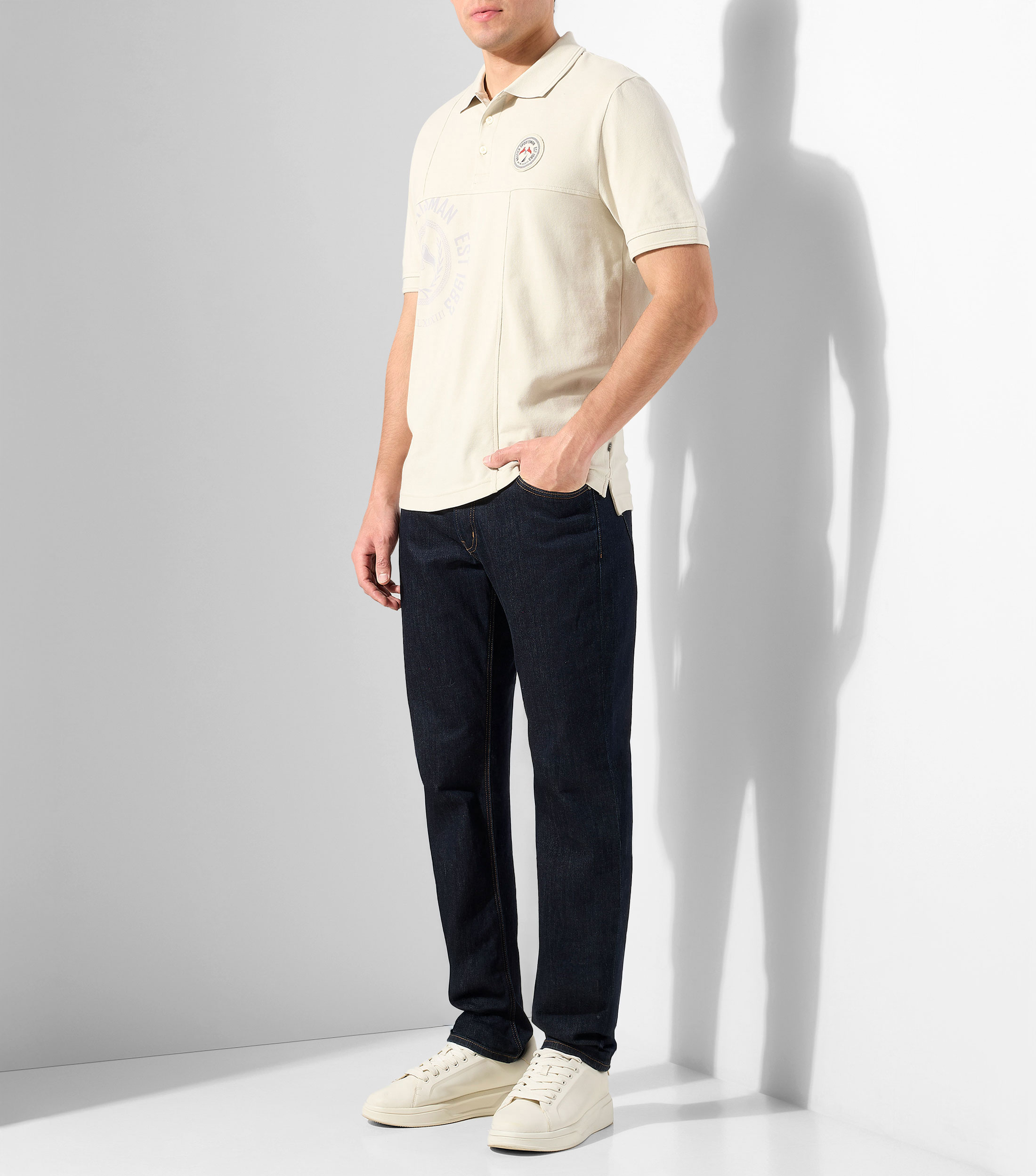 Playera tipo polo manga corta fantasía Hombre