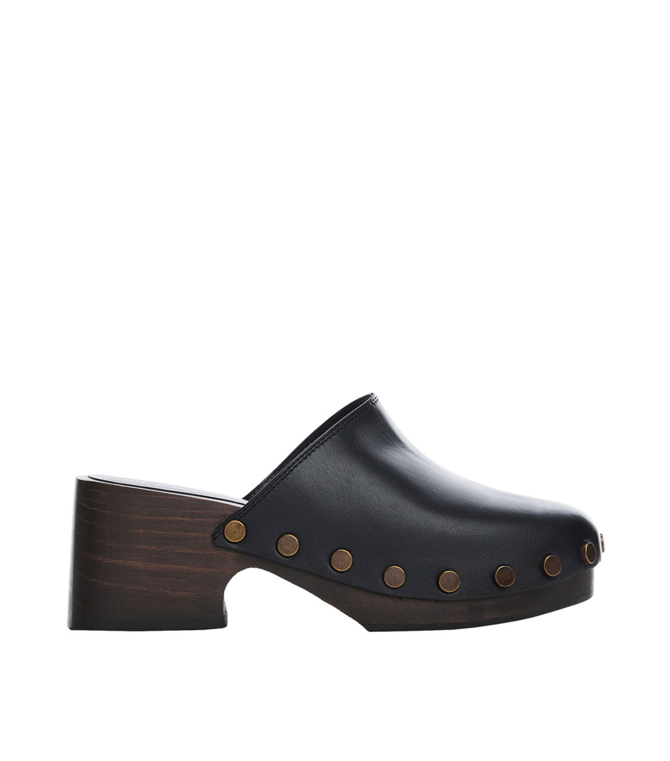 High Heel Zuecos De Madera Mango Zuecos Madera Piel Entrepieles