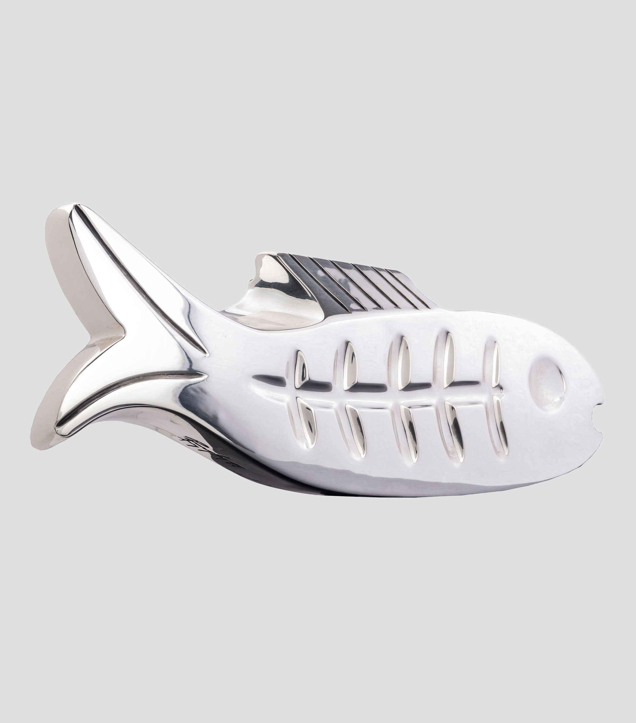 Escultura de Pez Acabado Plata