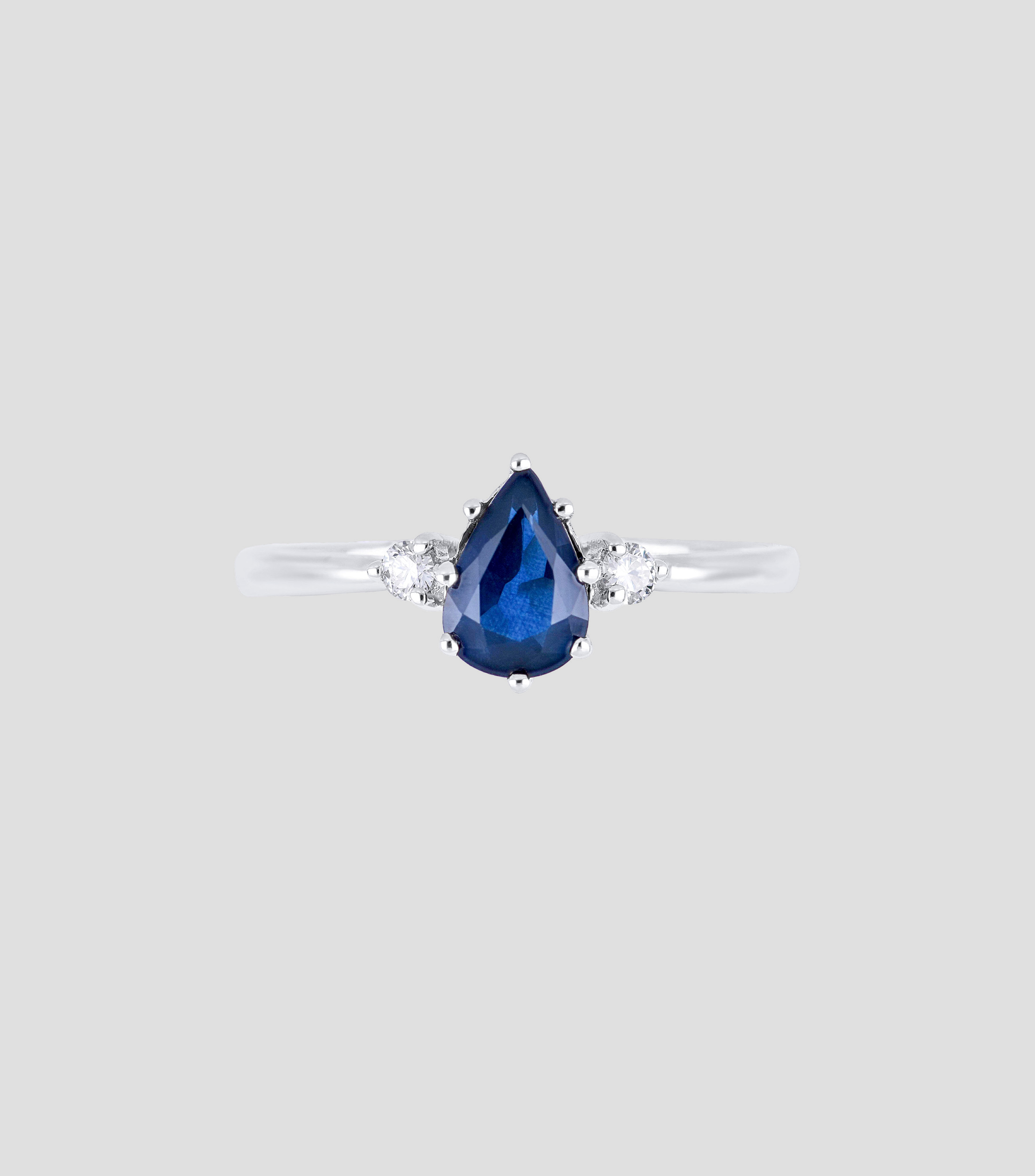 Anillo en oro blanco de 18 Kts Mujer