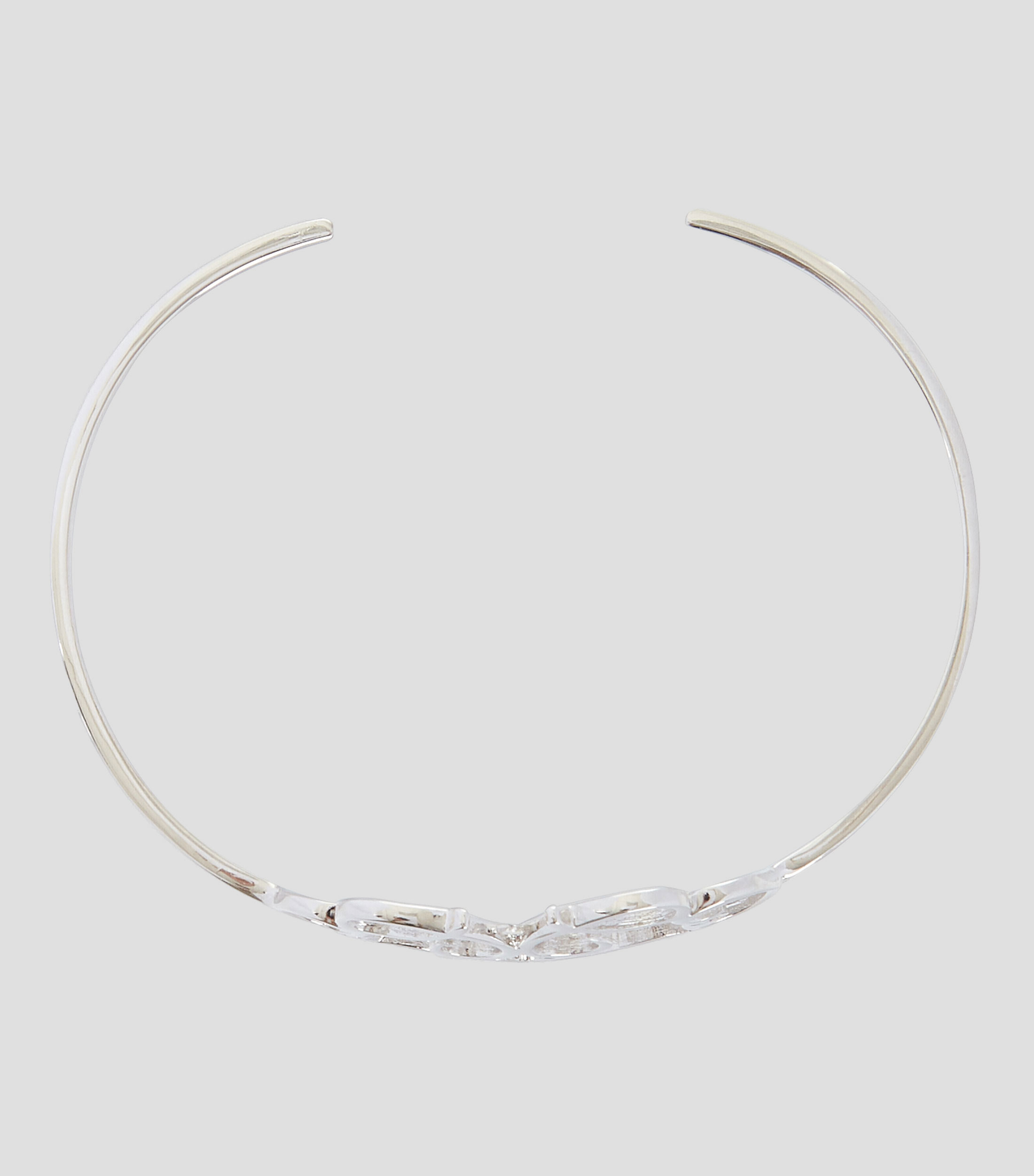 Brazalete ajustable en plata Mujer