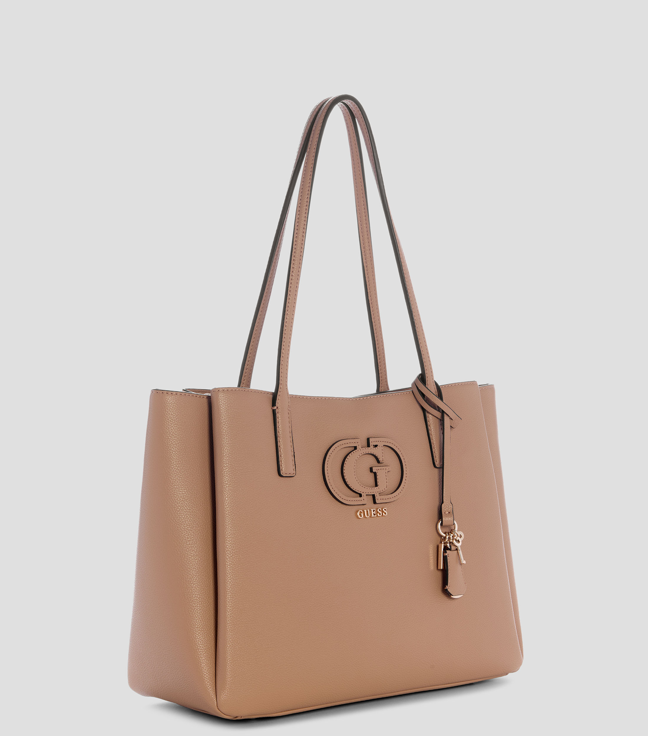 Bolsa tote lisa con detalle texturizado Mujer