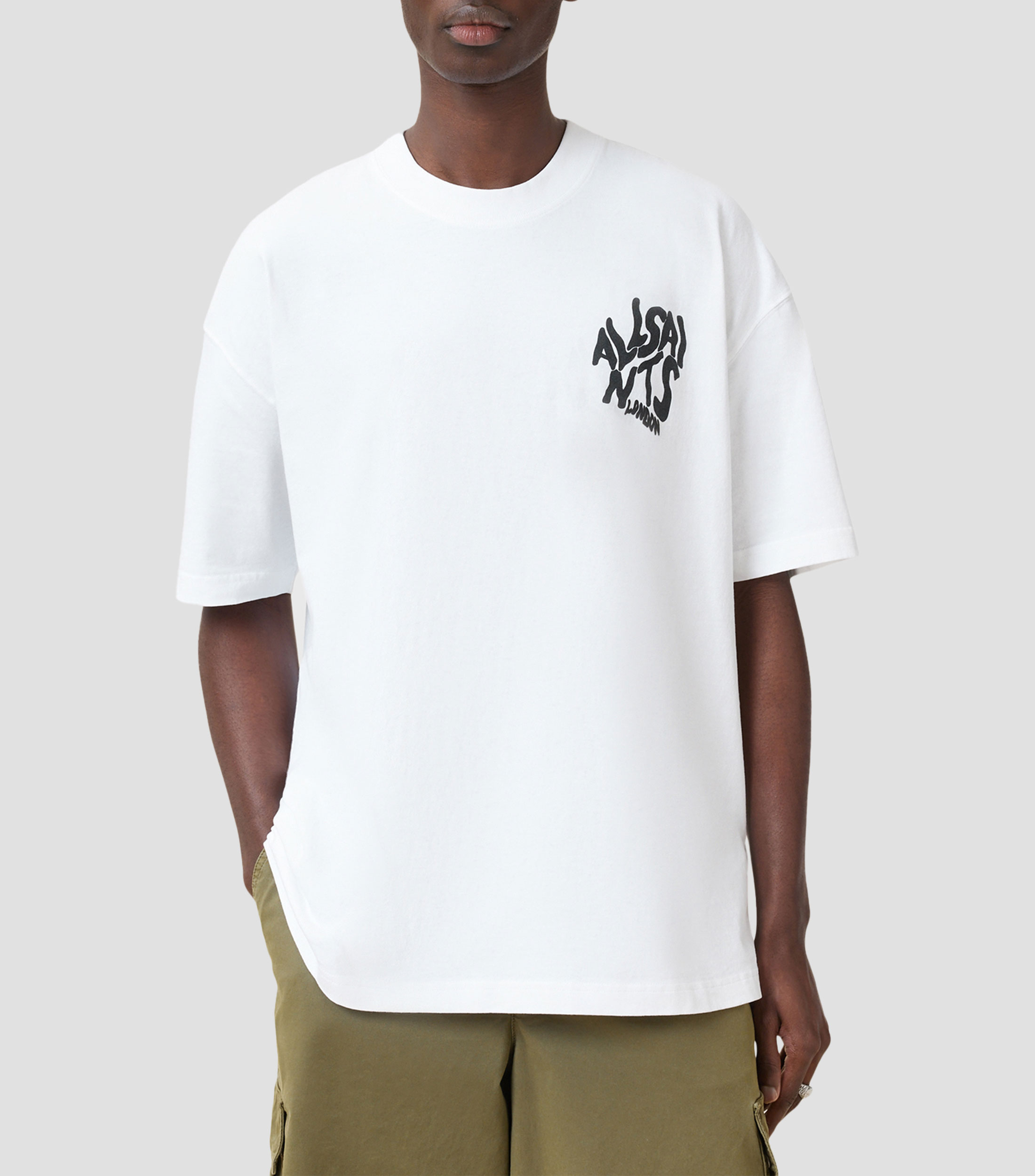 Playera cuello redondo manga corta estampada Hombre