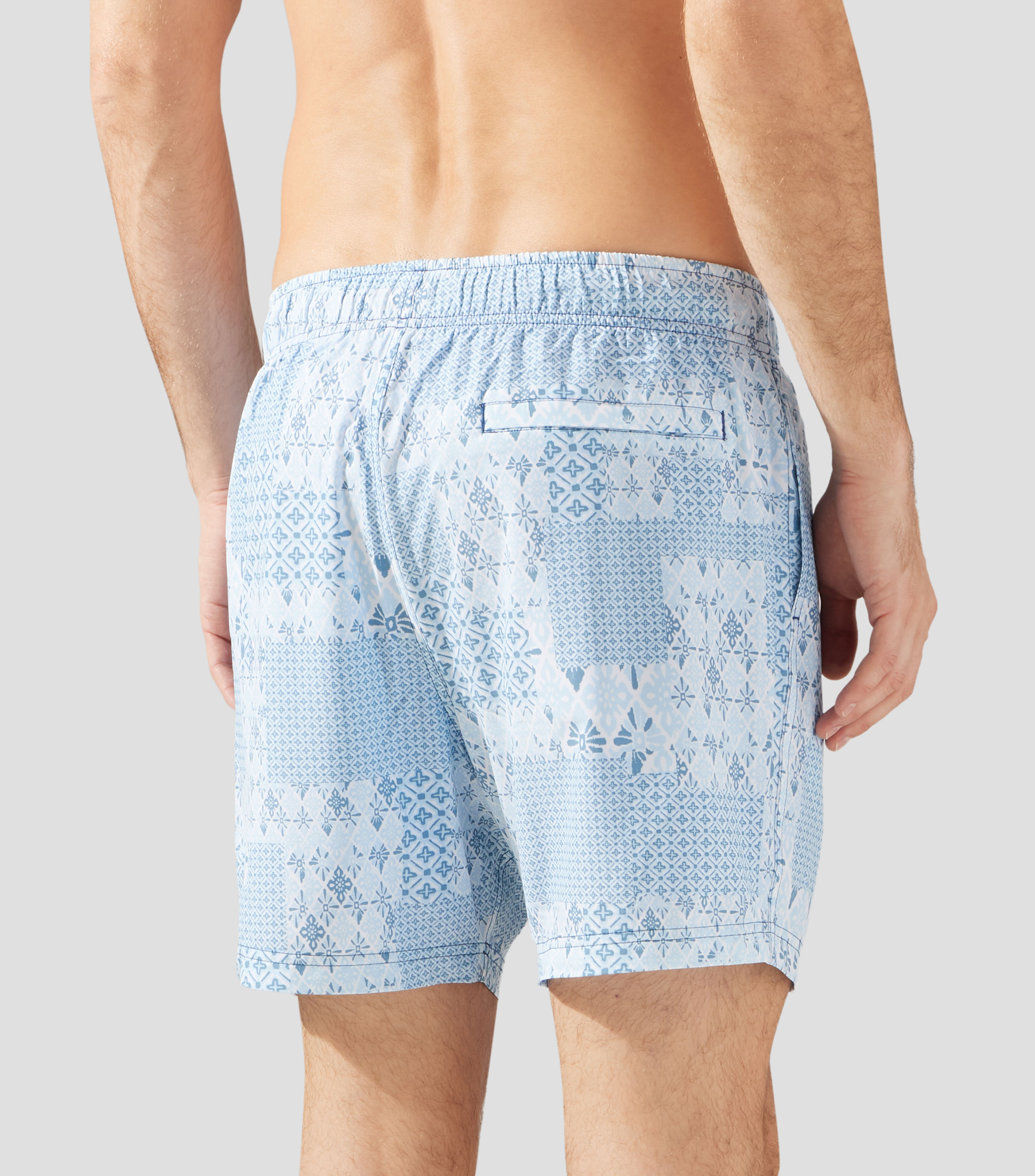 Traje de baño largo estampado Hombre