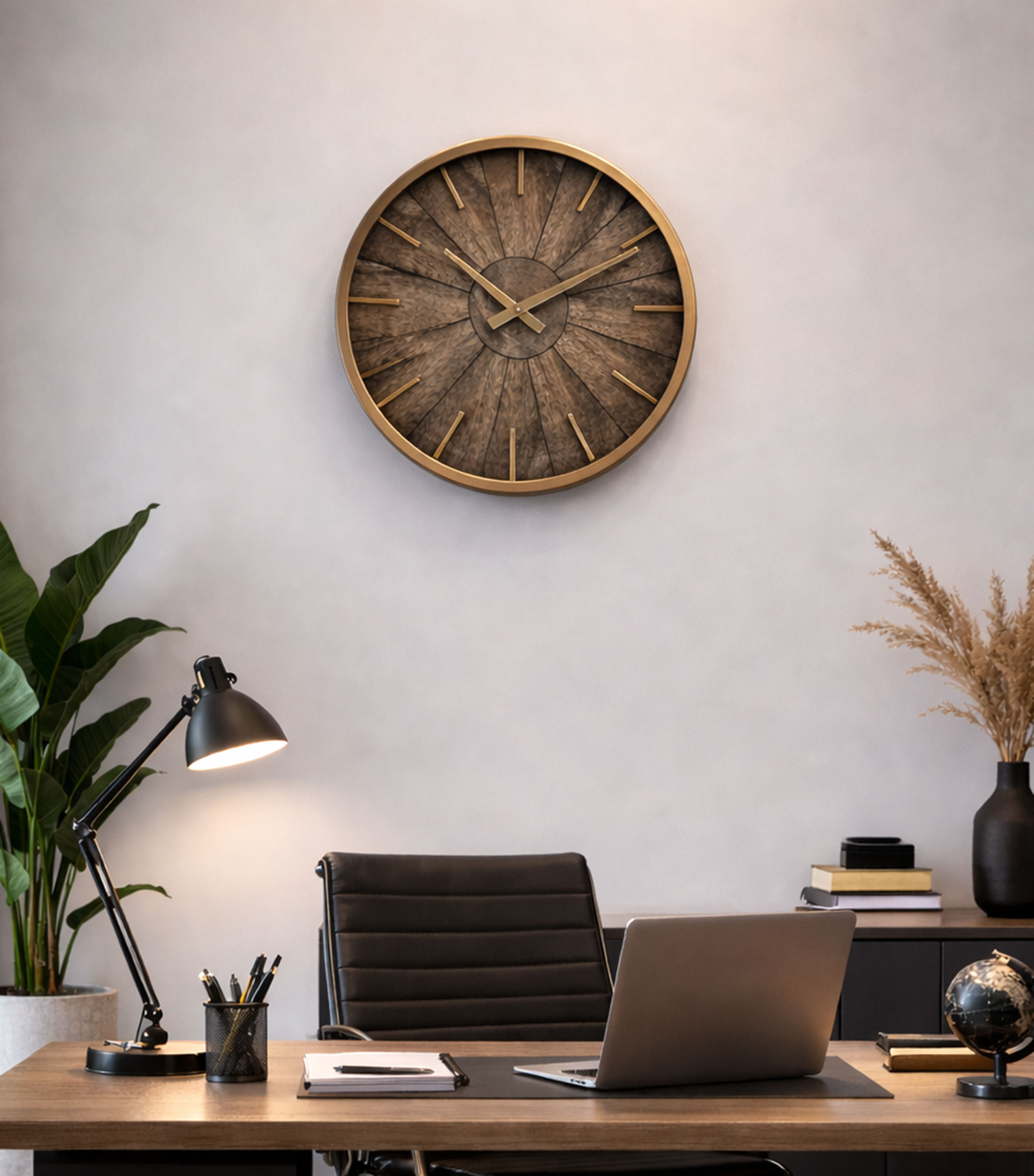 Reloj de pared líneas Mediano en metal